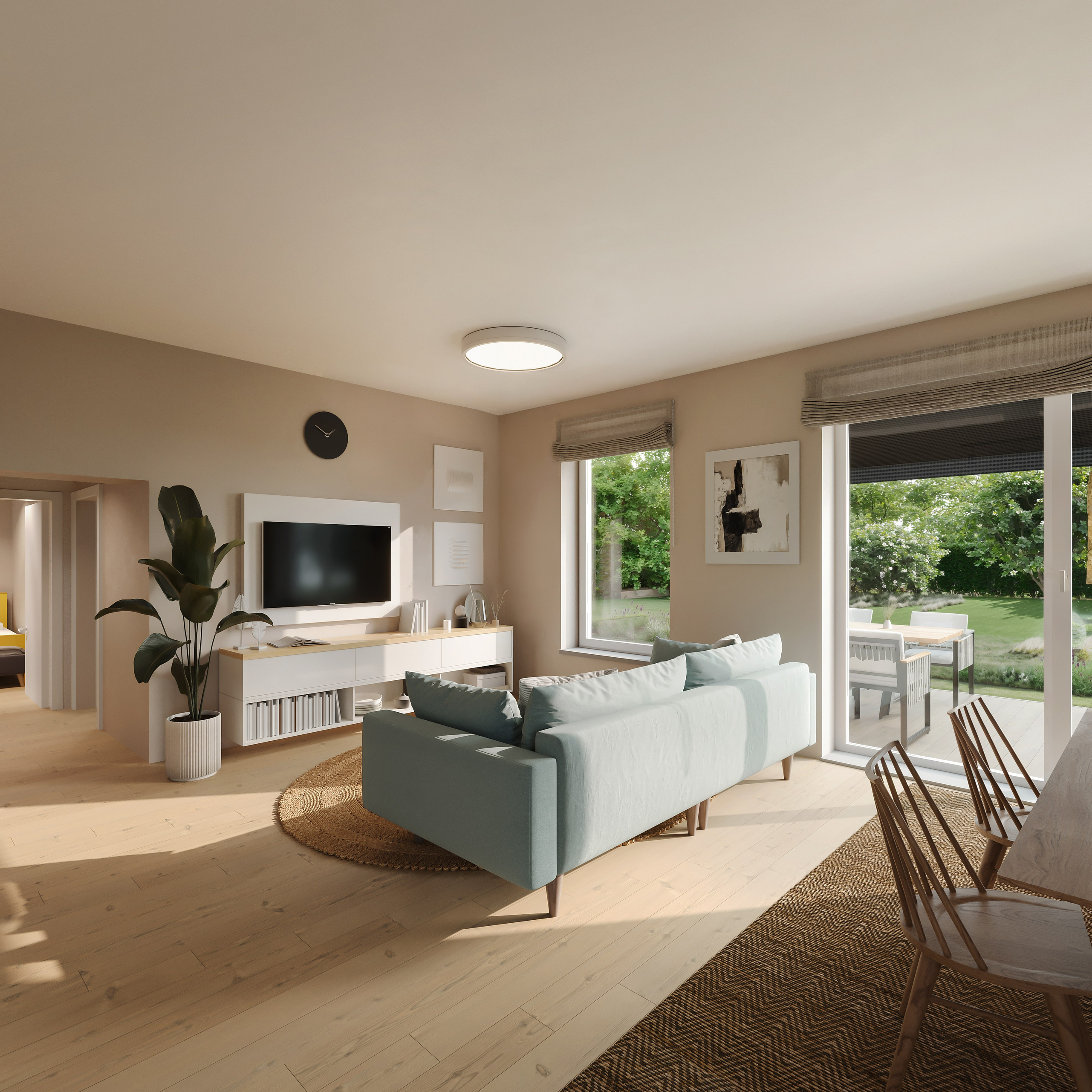 Дом серии БыстроДом 155, открытая терраса