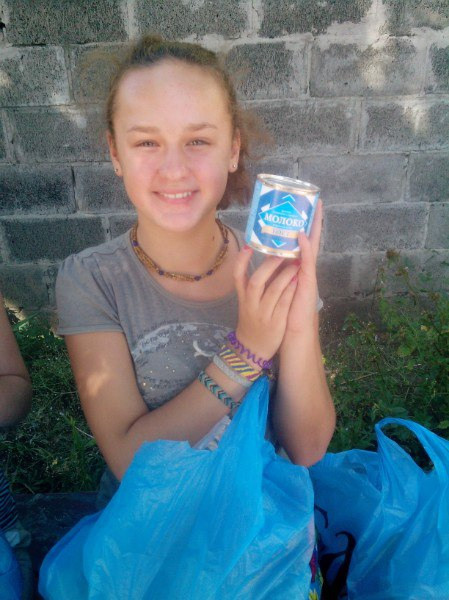 22 августа около 50 донецких детей получили гуманитарную помощь. Пища для Жизни