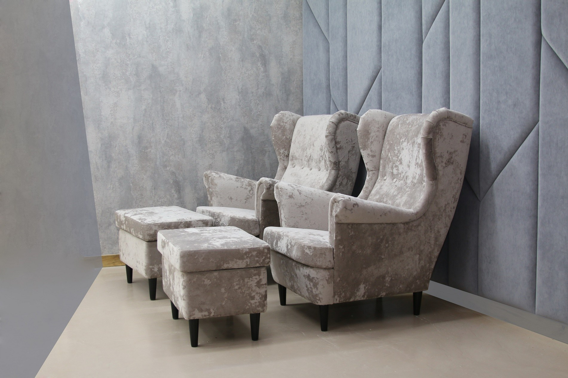 Кресло Томас 18 750 Пуфик Томас 9450. Филком мебель г. Томск. Изготовление мягкой мебели: диваны, кровати, кресла, стеновые панели