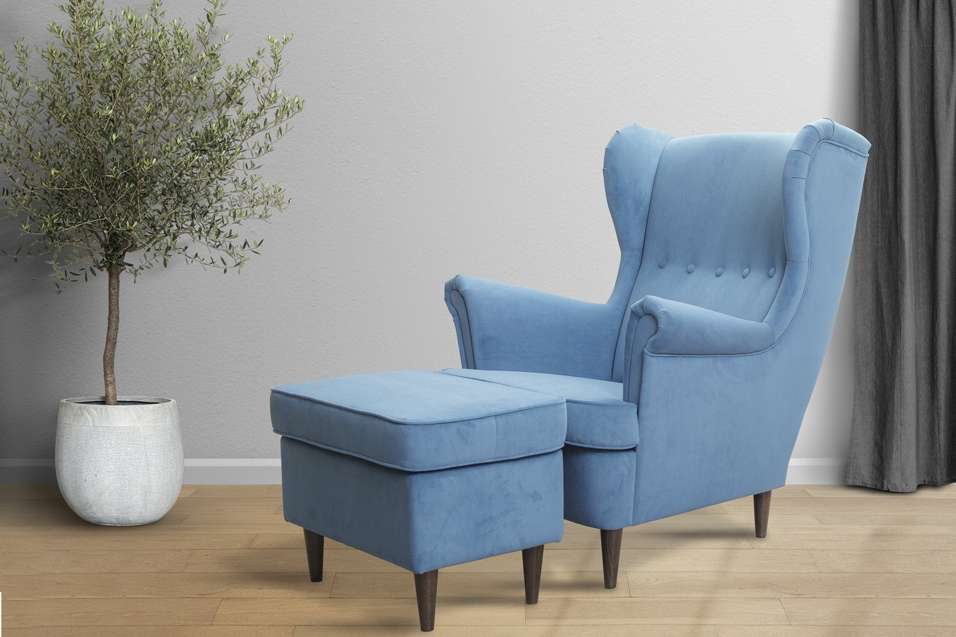 Кресло Томас 18 750 Пуфик Томас 9450. Филком мебель г. Томск. Изготовление мягкой мебели: диваны, кровати, кресла, стеновые панели