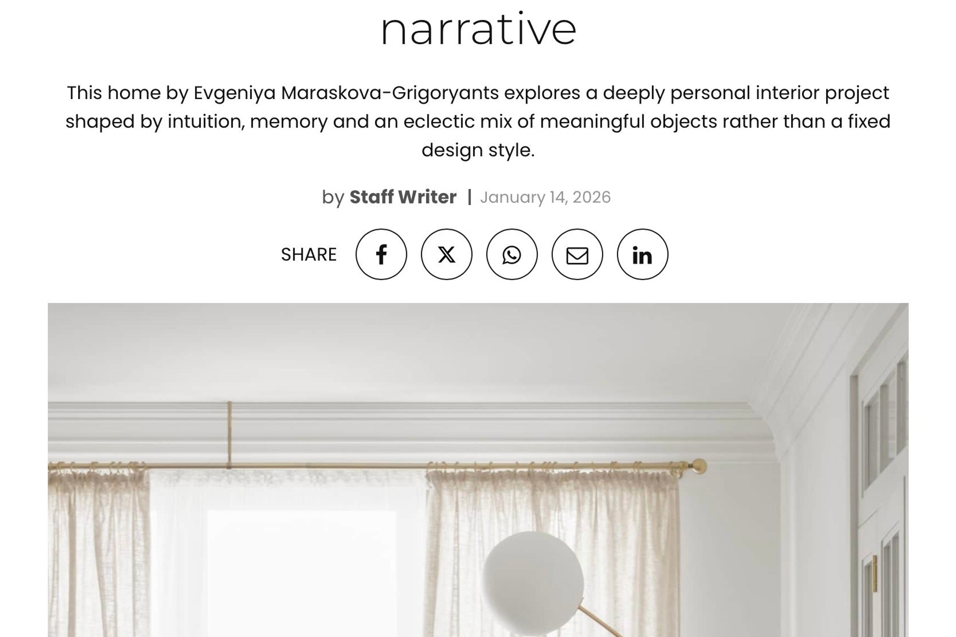 Евгения Мараськова-Григорянц&nbsp;—&nbsp; Architect & Interiors India