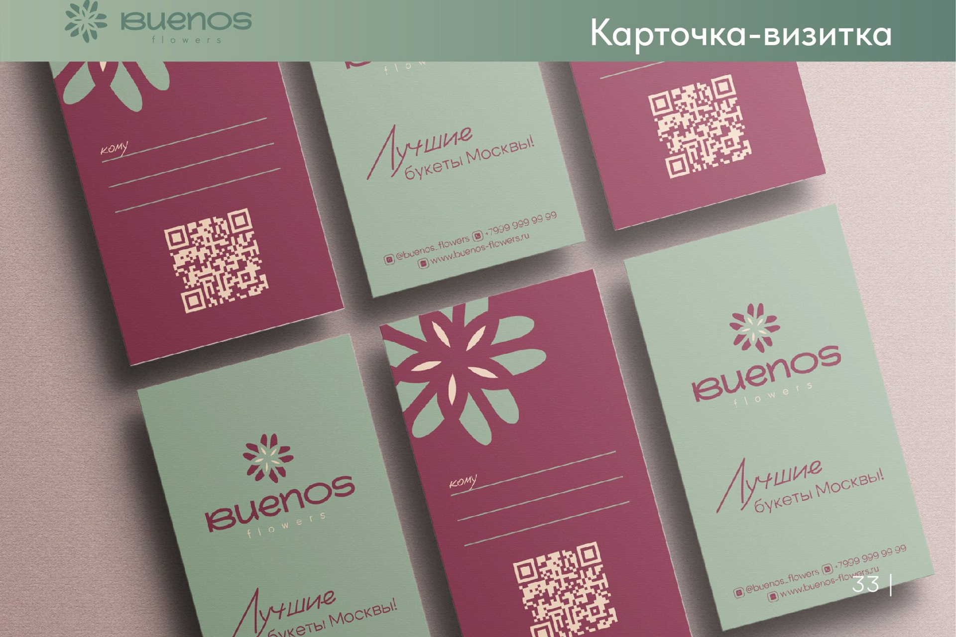 BUENOS FLOWERS / Доставка цветов. ANNSOUL — графический и brand — дизайнер