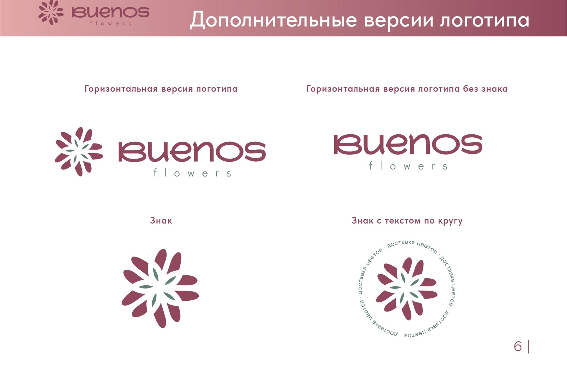 BUENOS FLOWERS / Доставка цветов. ANNSOUL — графический и brand — дизайнер