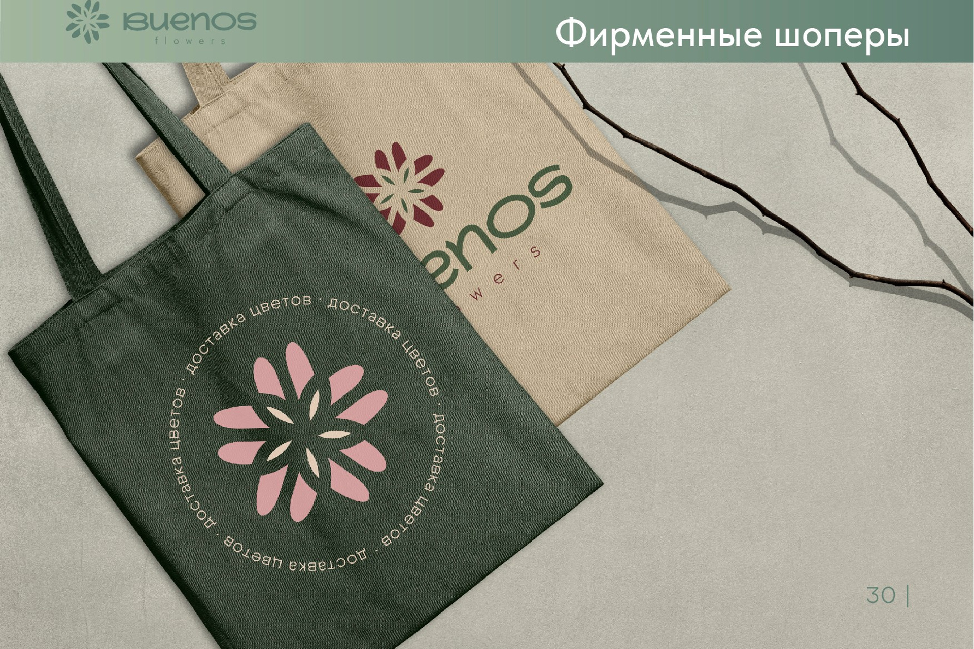 BUENOS FLOWERS / Доставка цветов. ANNSOUL — графический и brand — дизайнер