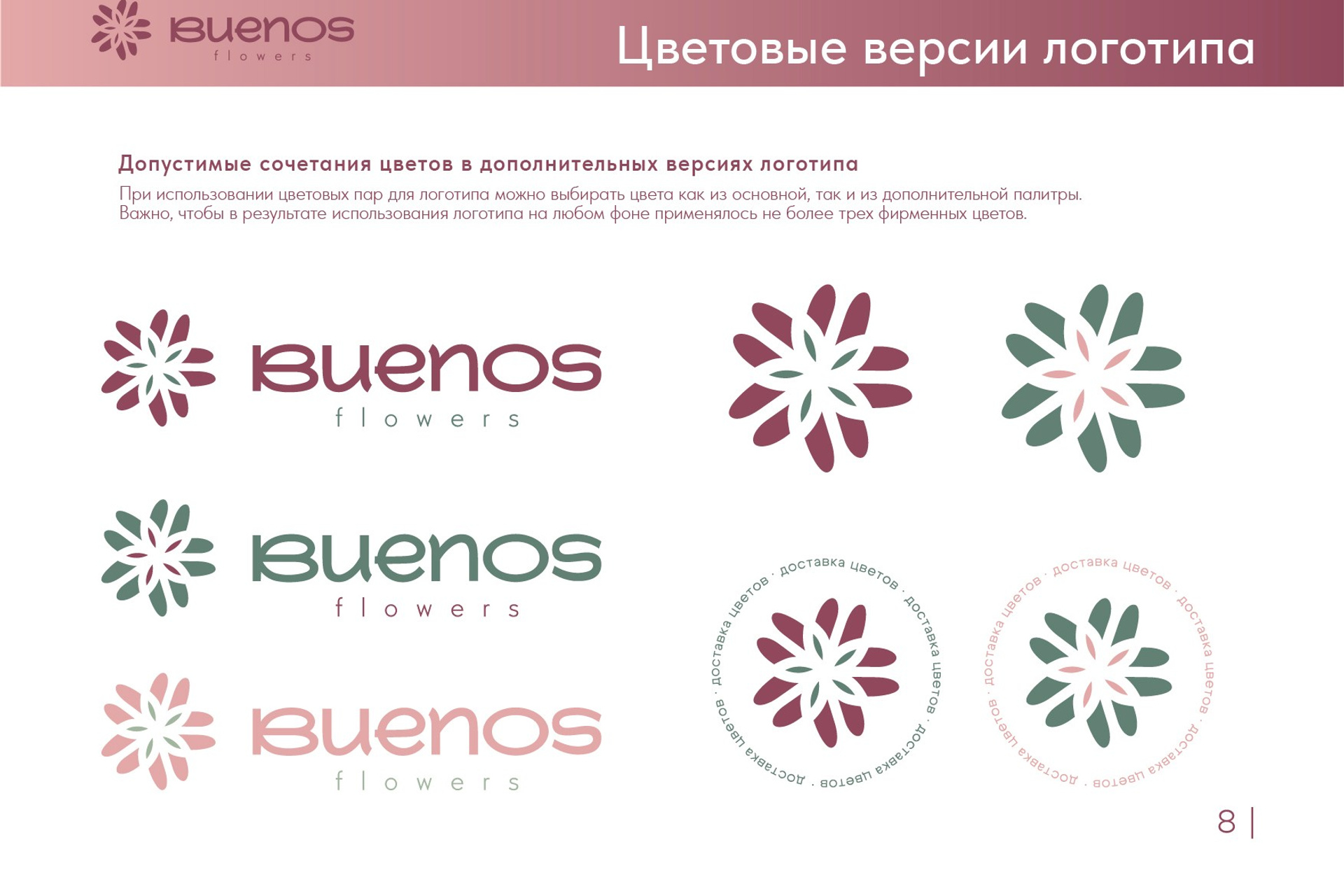 BUENOS FLOWERS / Доставка цветов. ANNSOUL — графический и brand — дизайнер