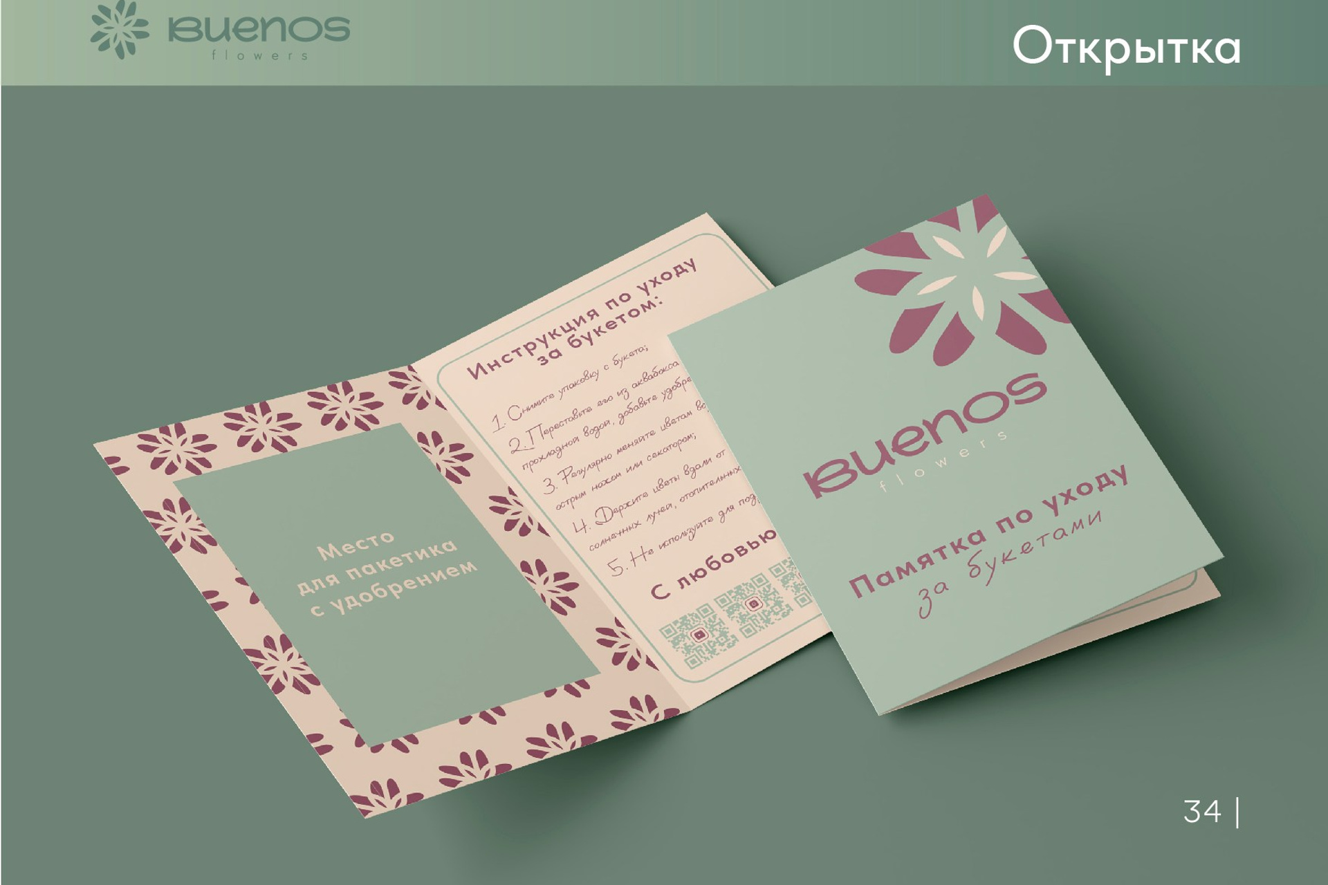 BUENOS FLOWERS / Доставка цветов. ANNSOUL — графический и brand — дизайнер