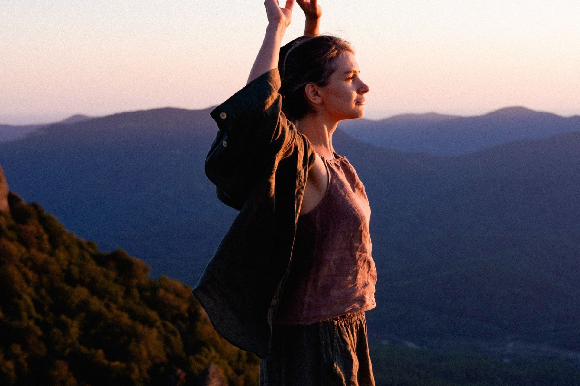 Выездная съёмка Эммы в горах