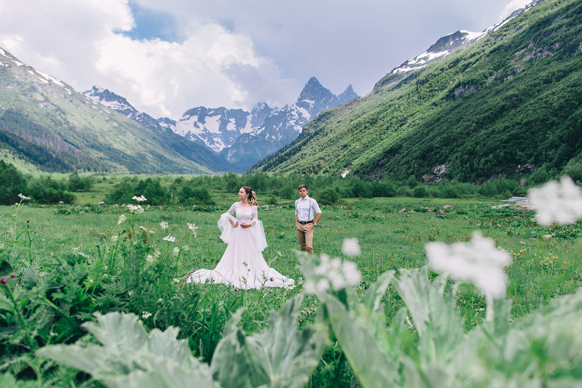 Алина и Сергей. Домбай.