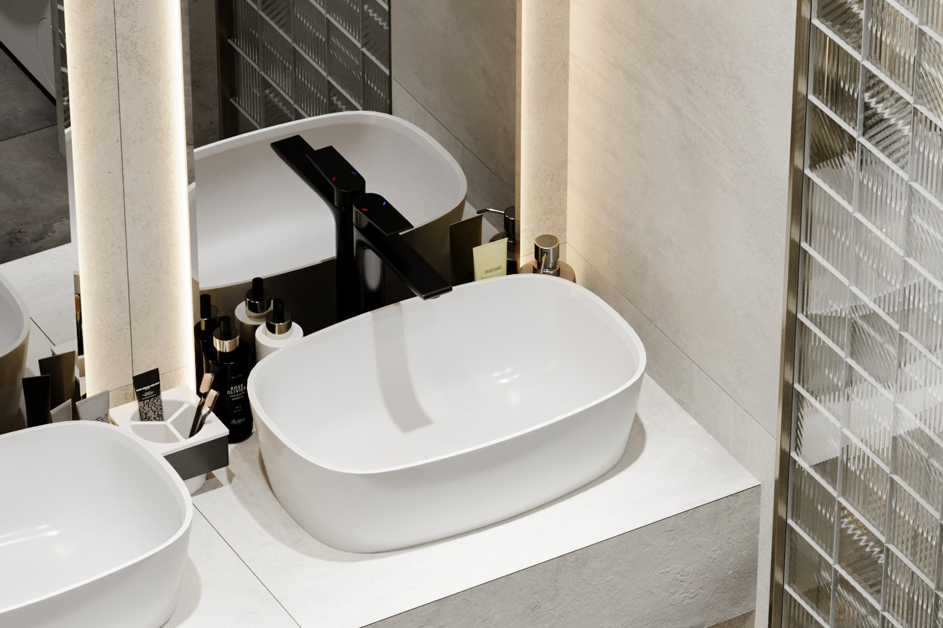 Дизайн санузла с постирочной зоной. г. Москва 2023 г.