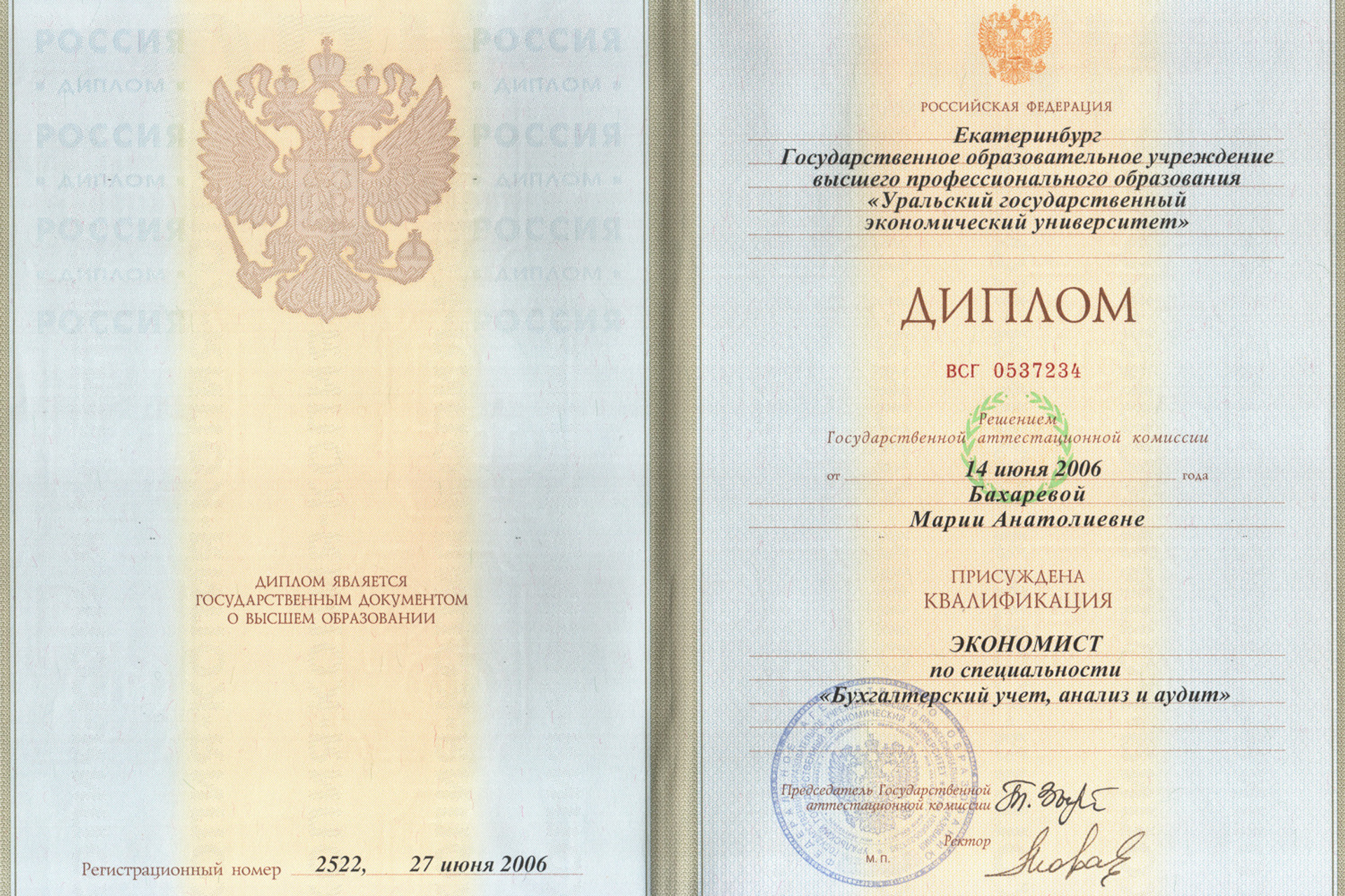 Бахарева Мария