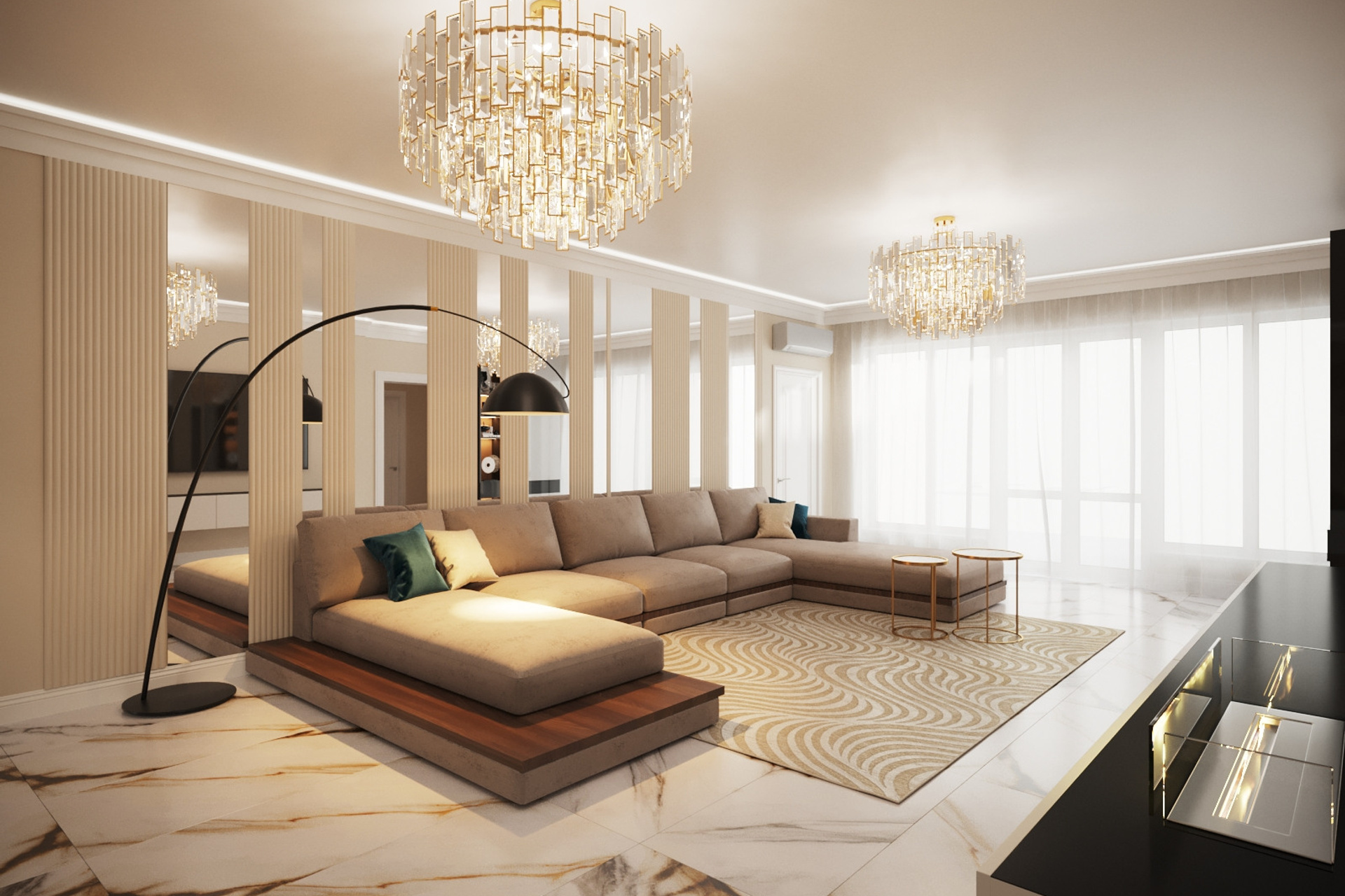 Выбор колорита. Гостиная.