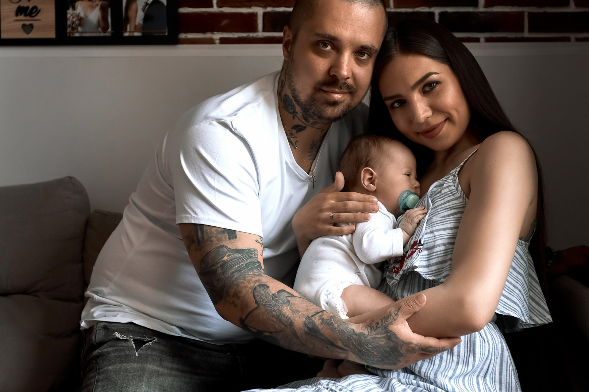 Юлия, Сергей и Мирон (домашняя съемка)