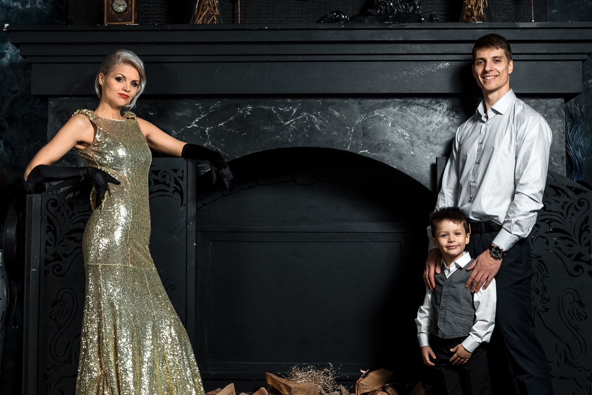 Семейная съемка в стиле «Нуар»