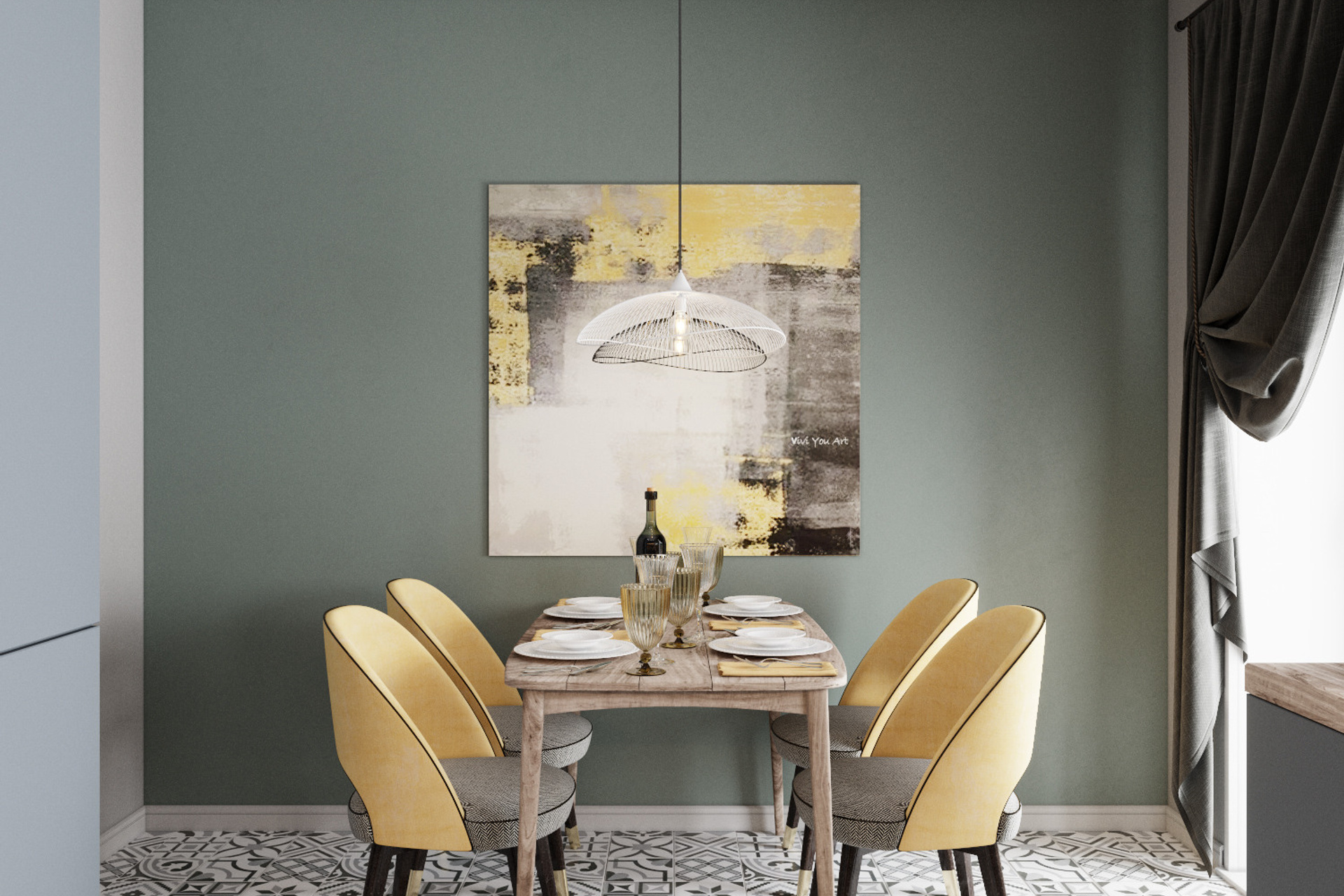 Яркая атмосферная квартира с изюминкой спальня-гостиная