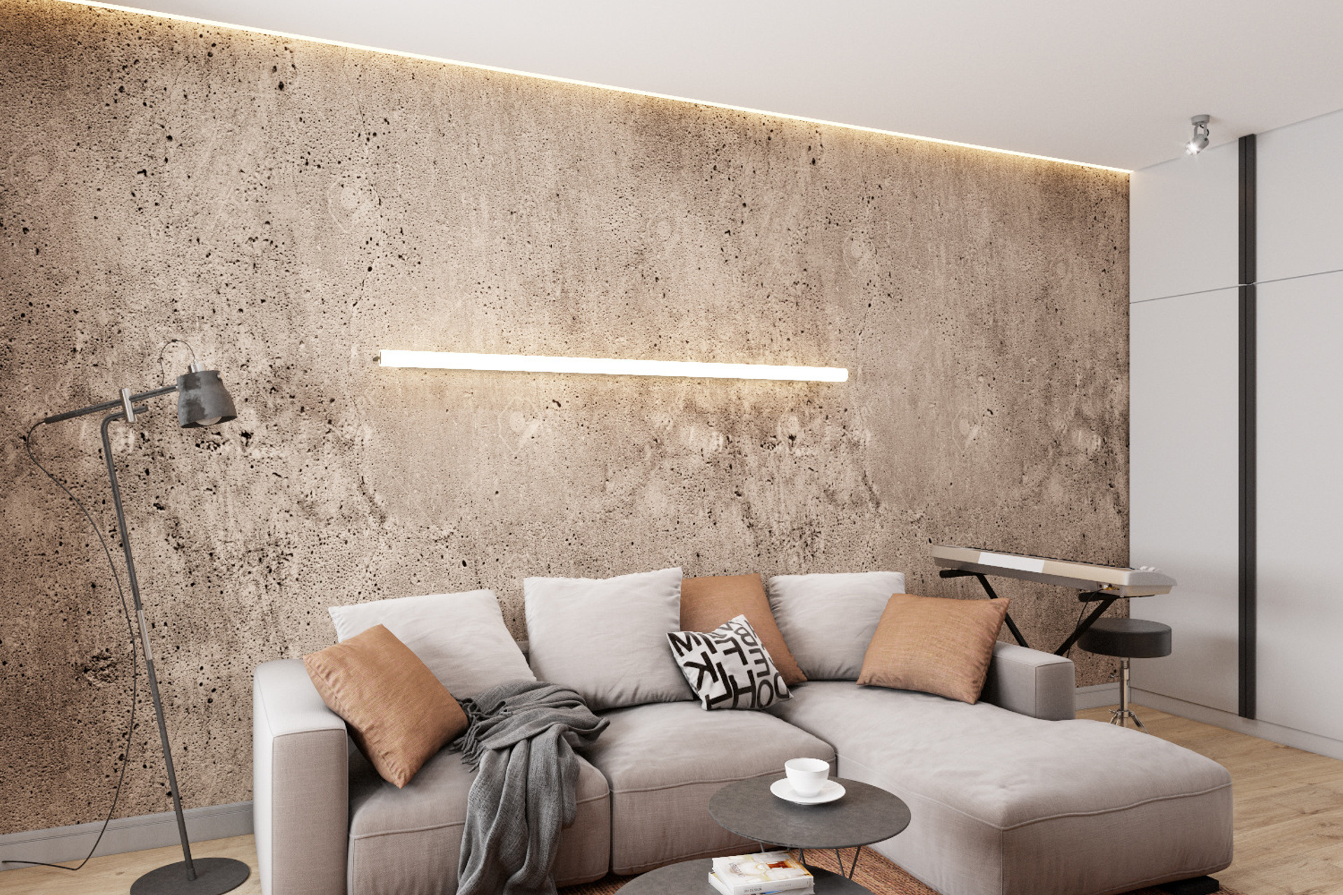 Трехкомнатная квартира для яркой семьи в стиле лофт