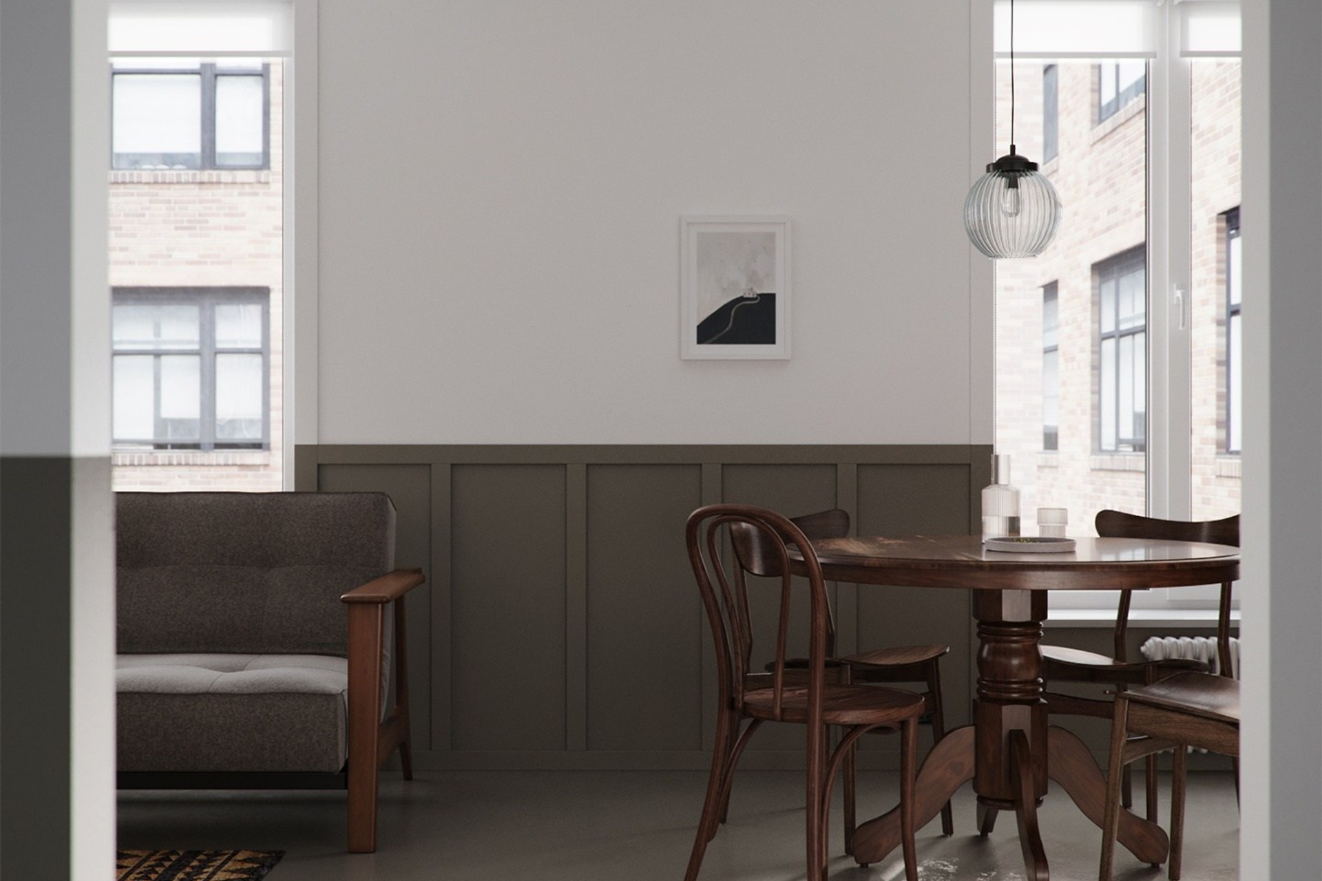 Кухня-гостиная из курса Арт Глюк. ZH_VIS | 3D Визуализация интерьеров