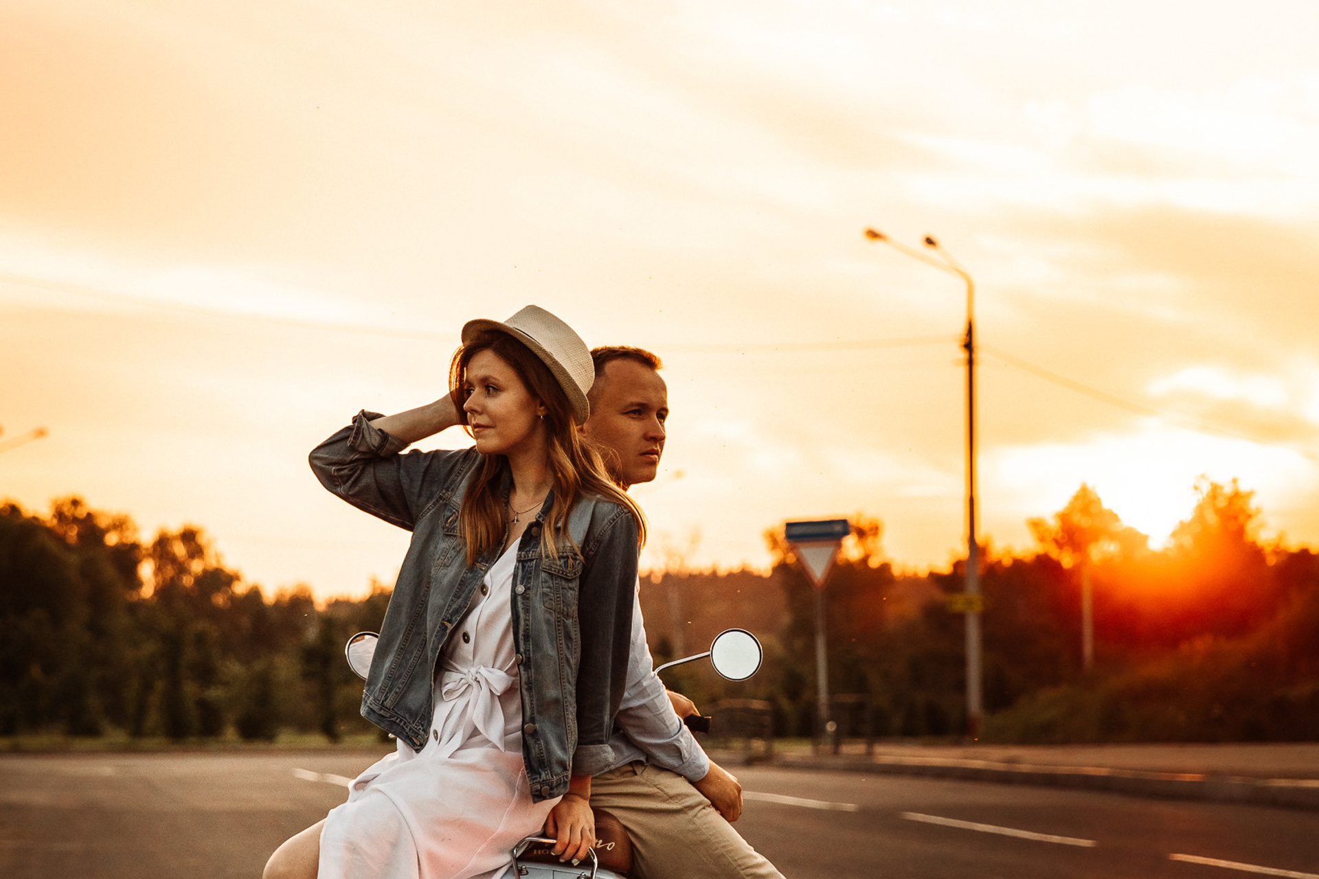 На мопеде на пикник