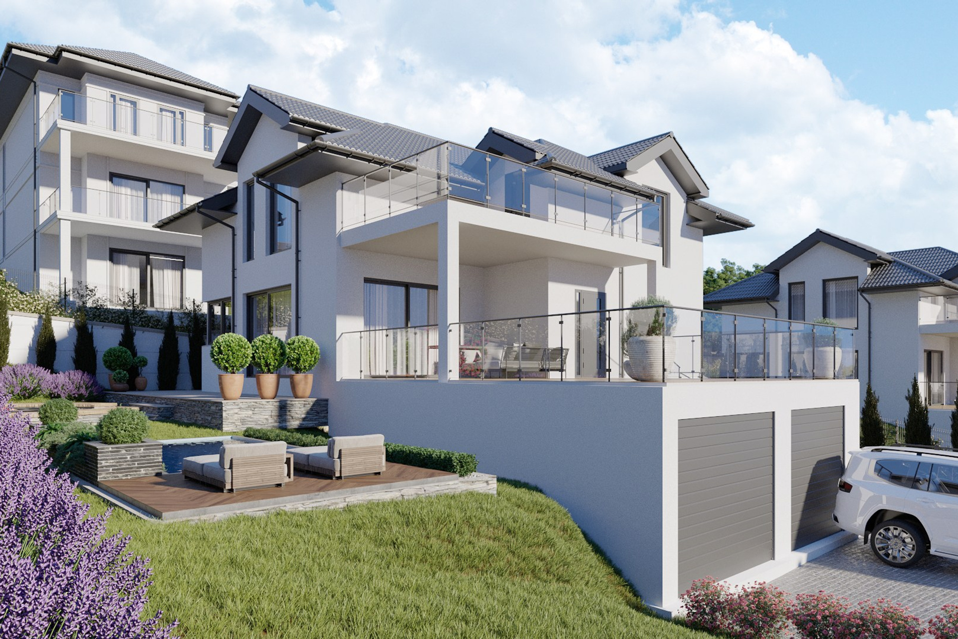 Коттеджный посёлок «Долина Роз» — 3D визуализация жилого комплекса. 3Д Визуализация Интерьера и Архитектуры