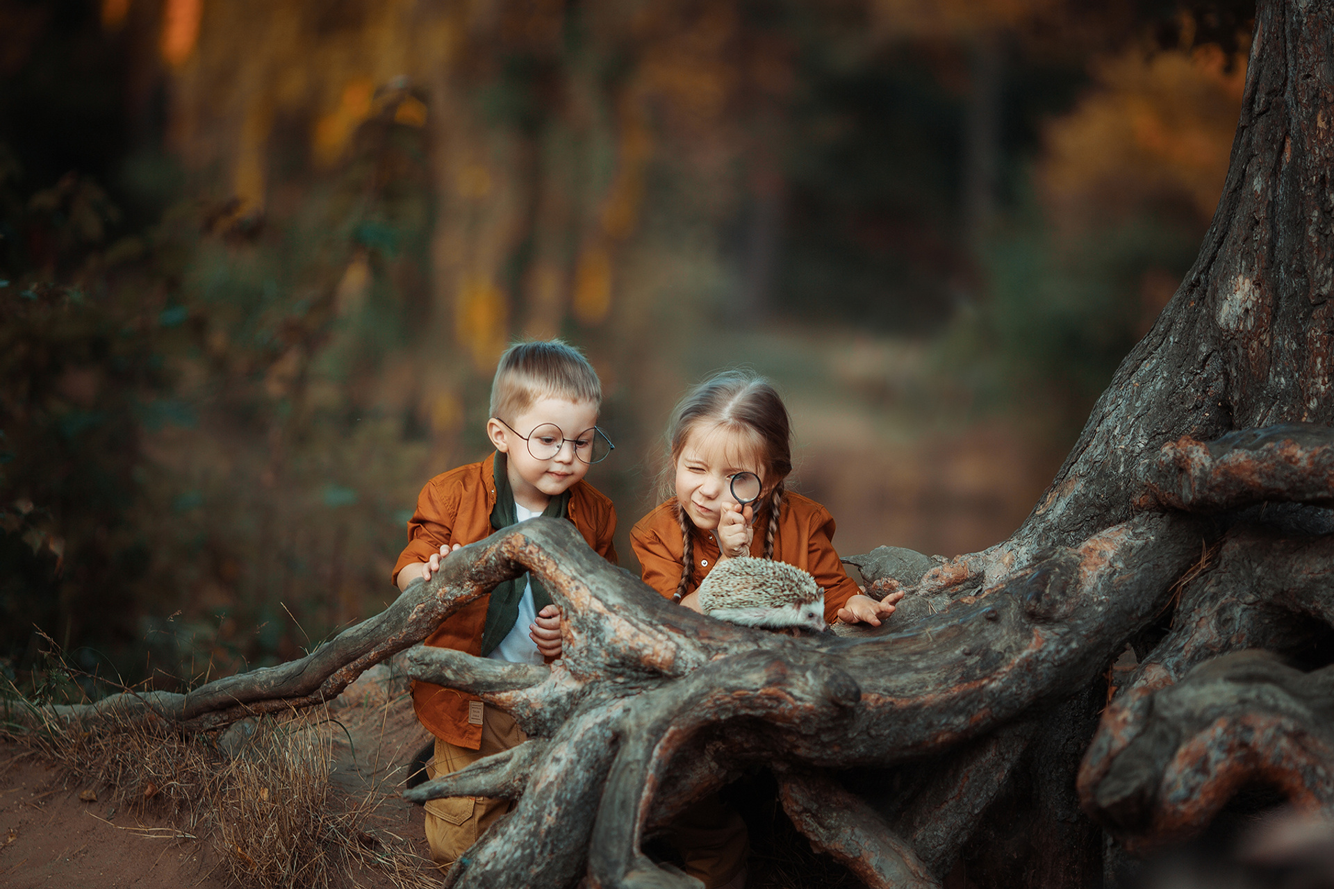 Вероника, Илюша и ёжик Жека