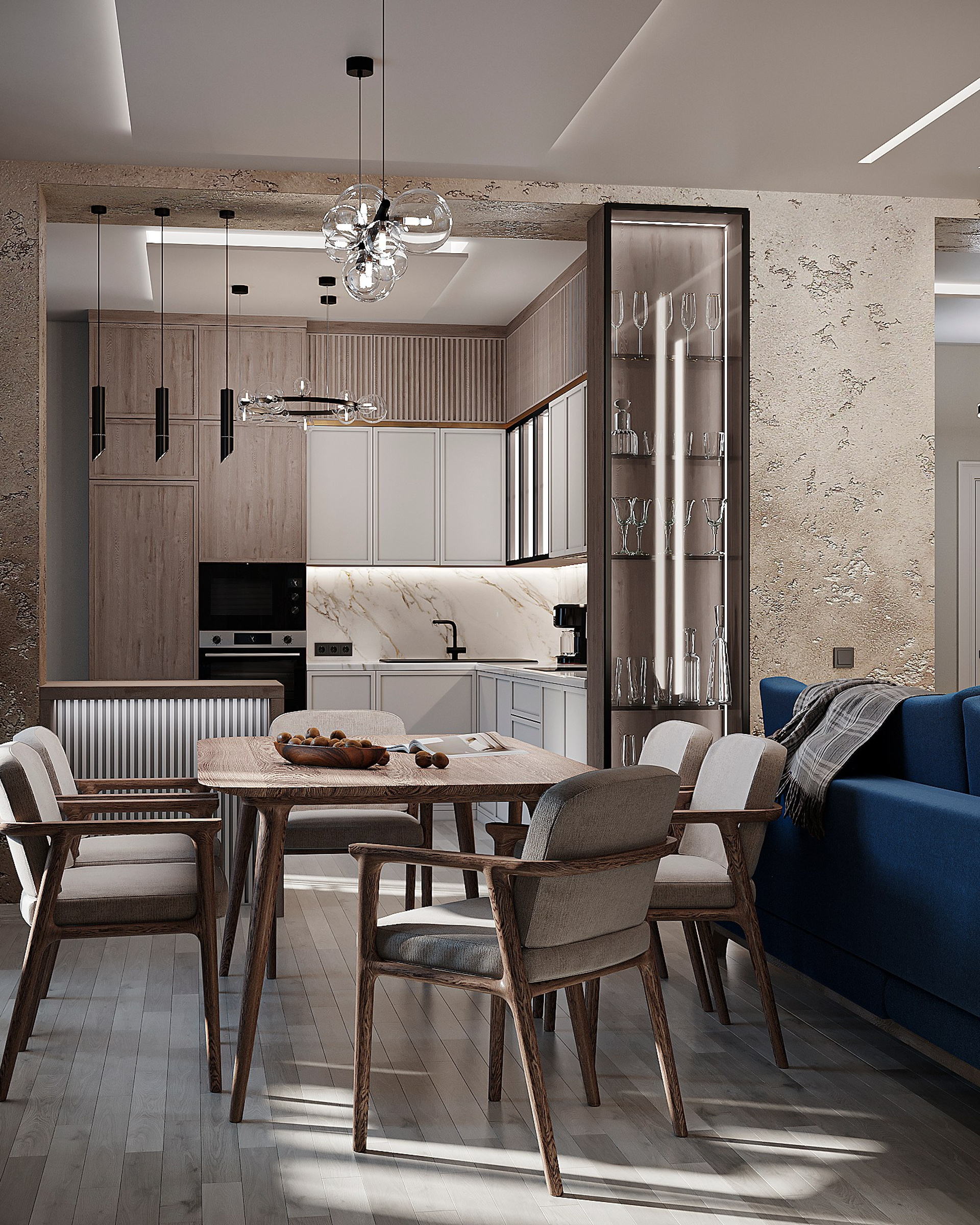 Синий акцент в интерьере 💙