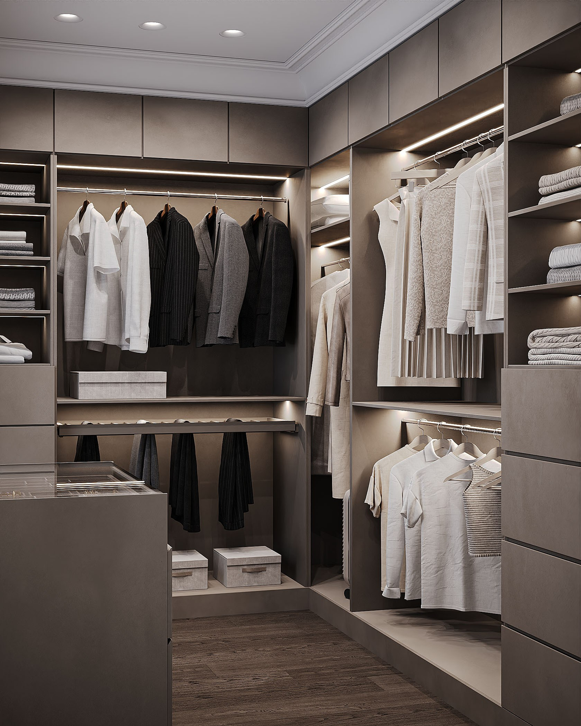 2 небольших гардеробных