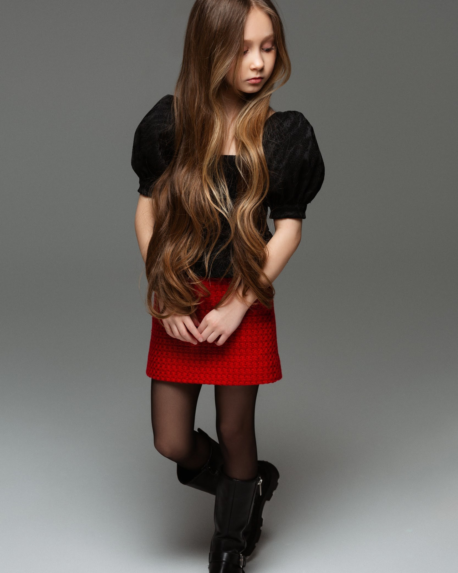 Блуза «Haute Couture» в черном оттенке