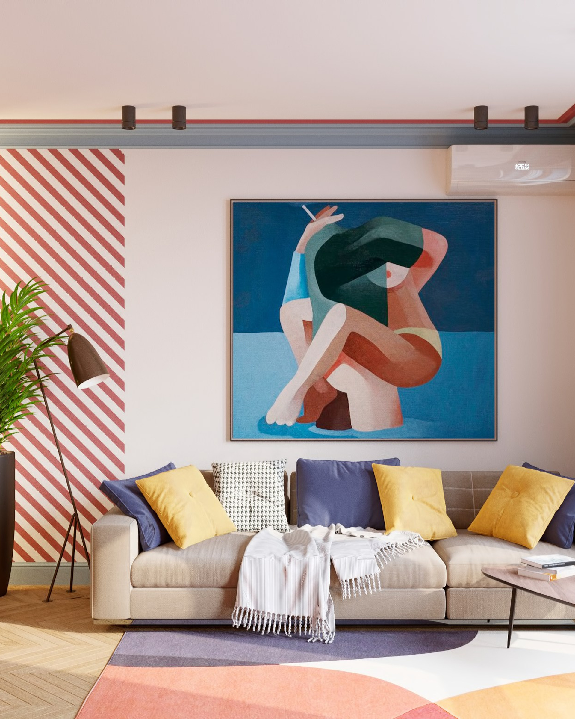 Яркая квартира для большой семьи в Москве. 2021 год