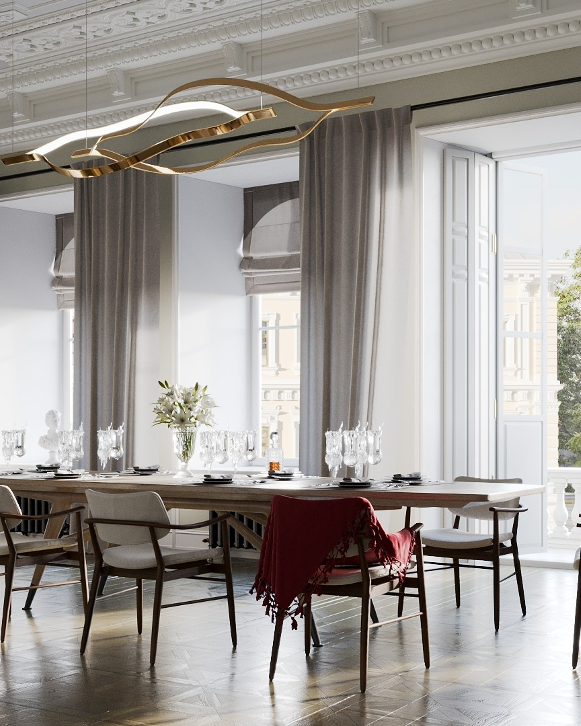 Визуализация в историческом фонде Москвы на Пречистенке. Клиент Parametric Box