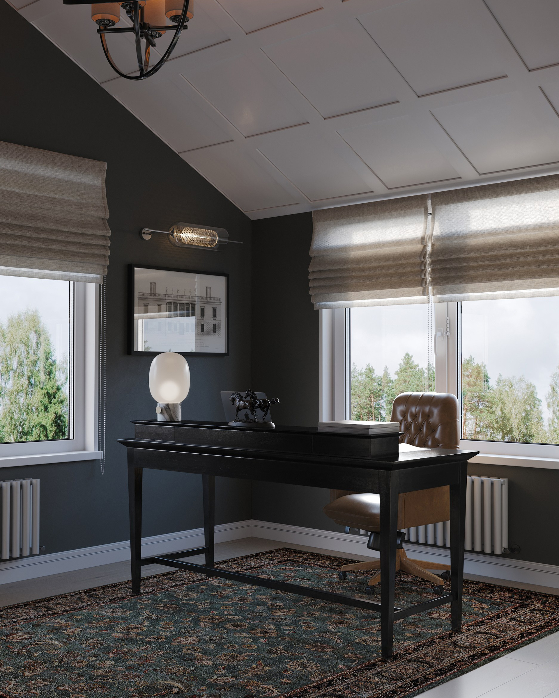 Рабочий кабинет в частном доме. Клиент Таранова Инга