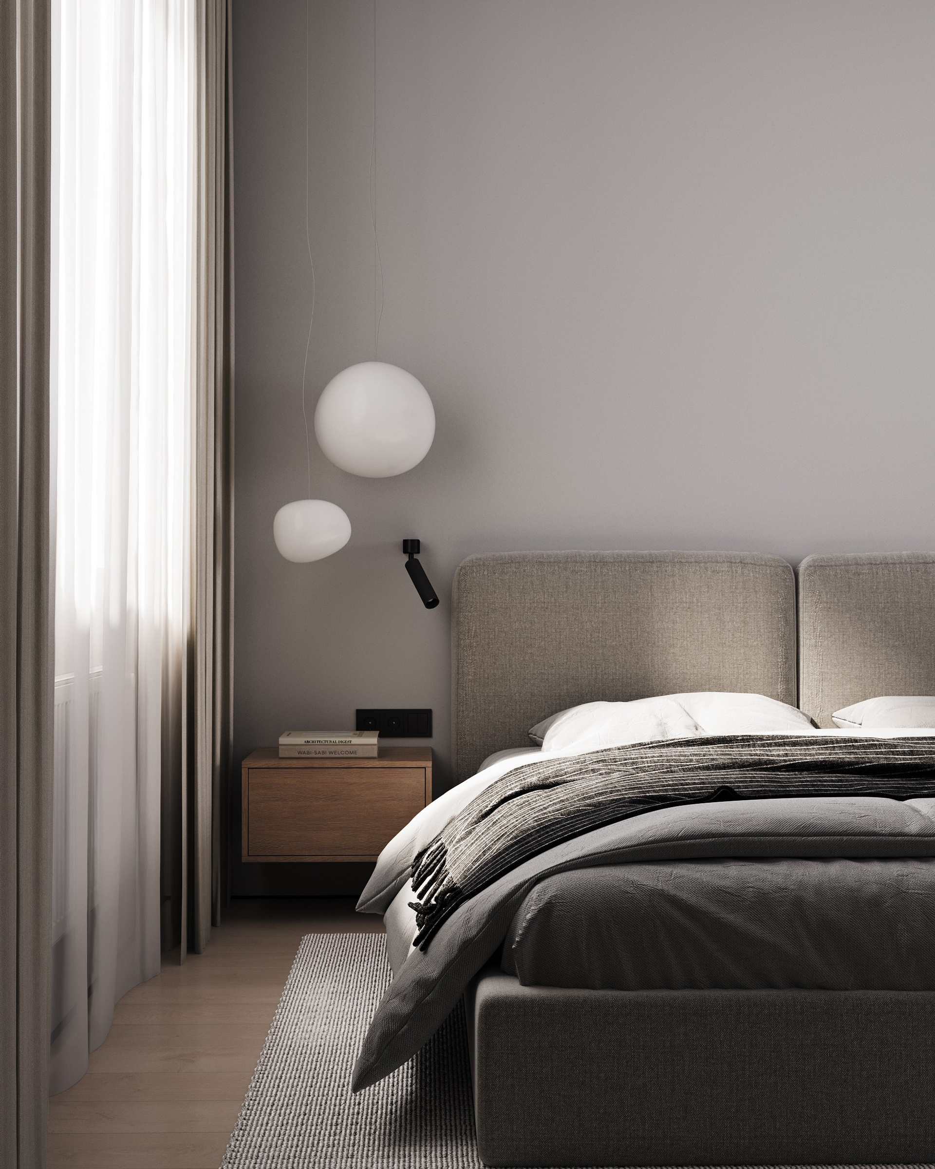 Спальня в небольшой квартире.Санкт-Петербург. Lesh студия дизайна