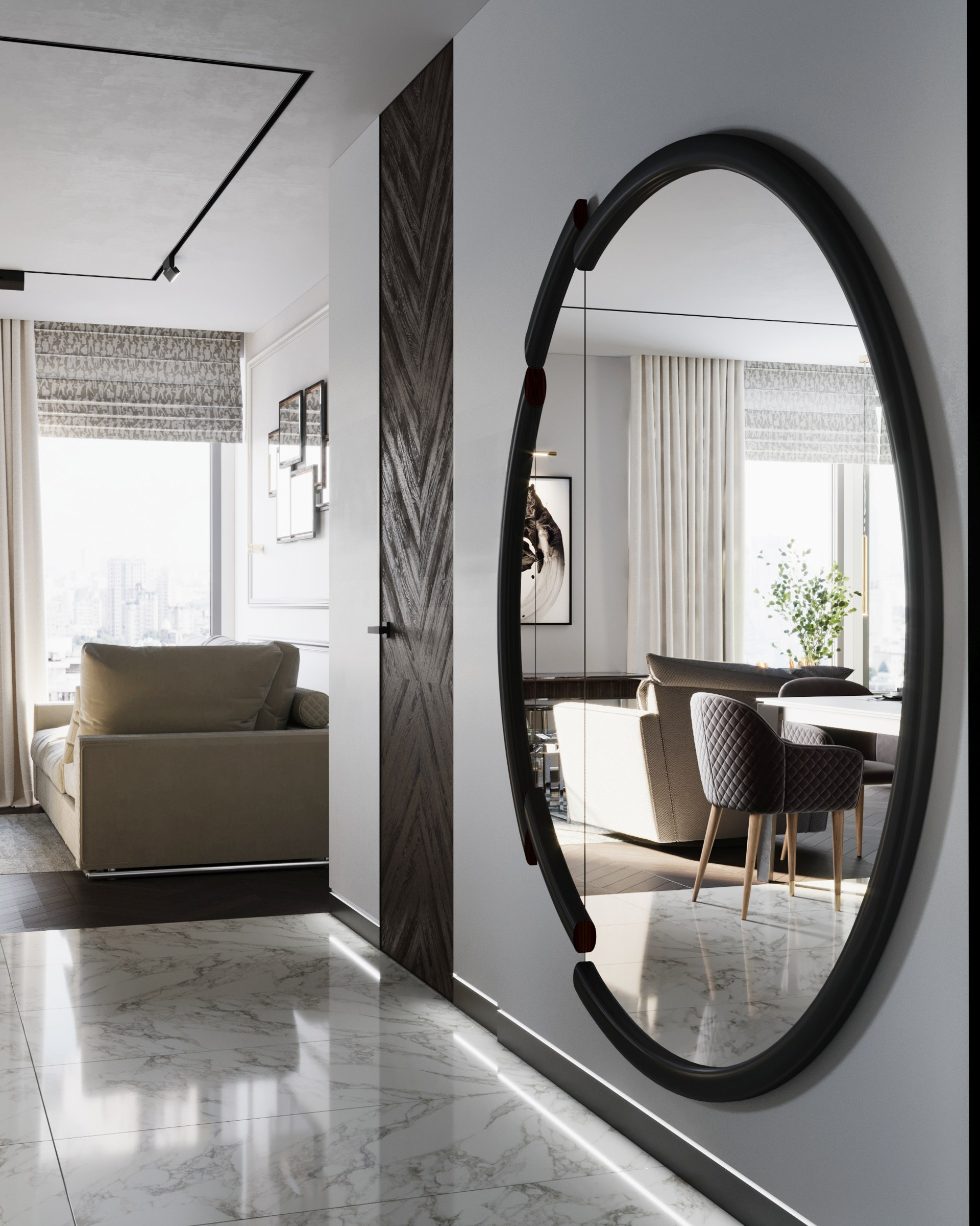 Кухня-гостиная в квартире. Клиент Майер Дарья