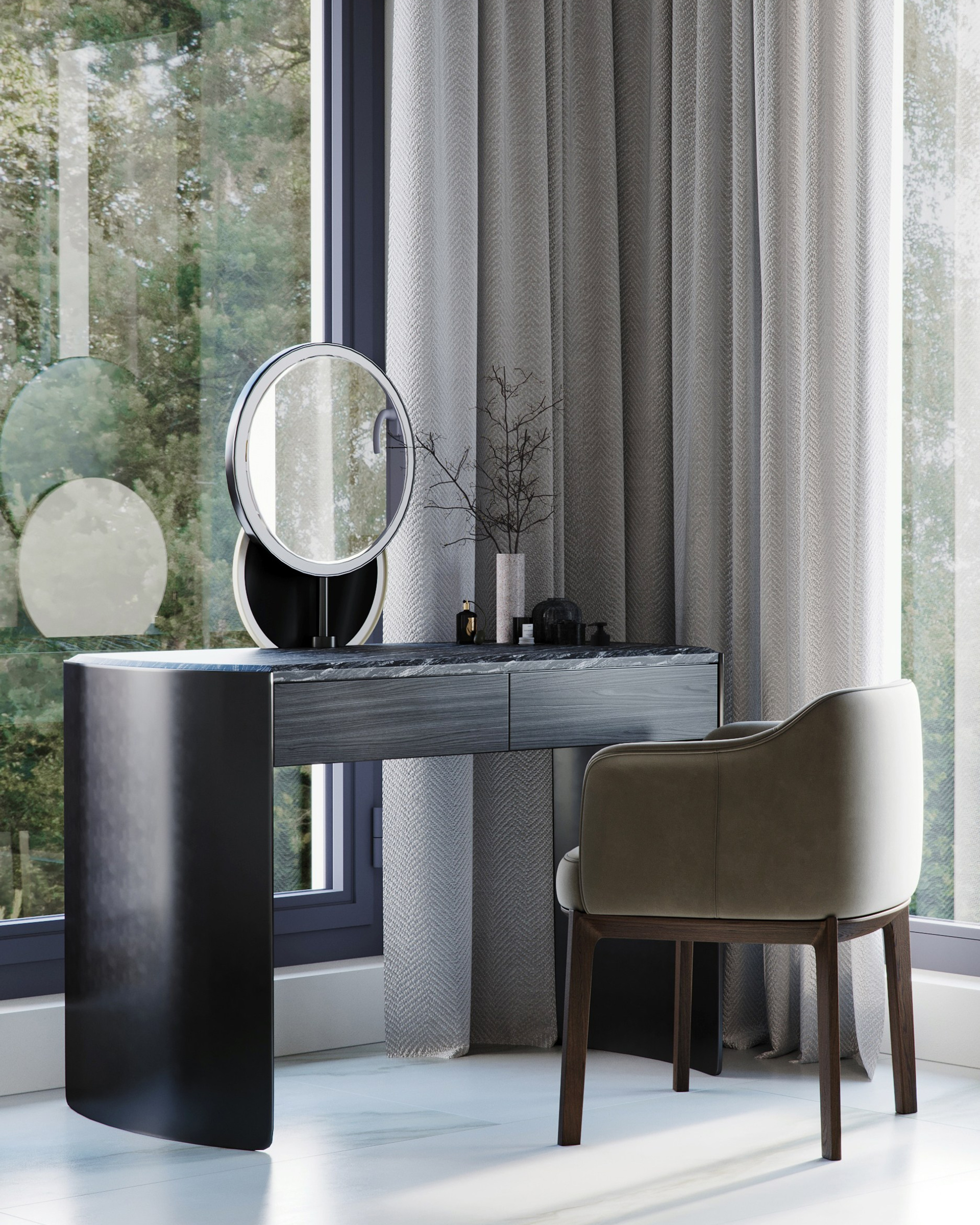 Спальня в частном доме. Клиент Stolyarov architectural bureau