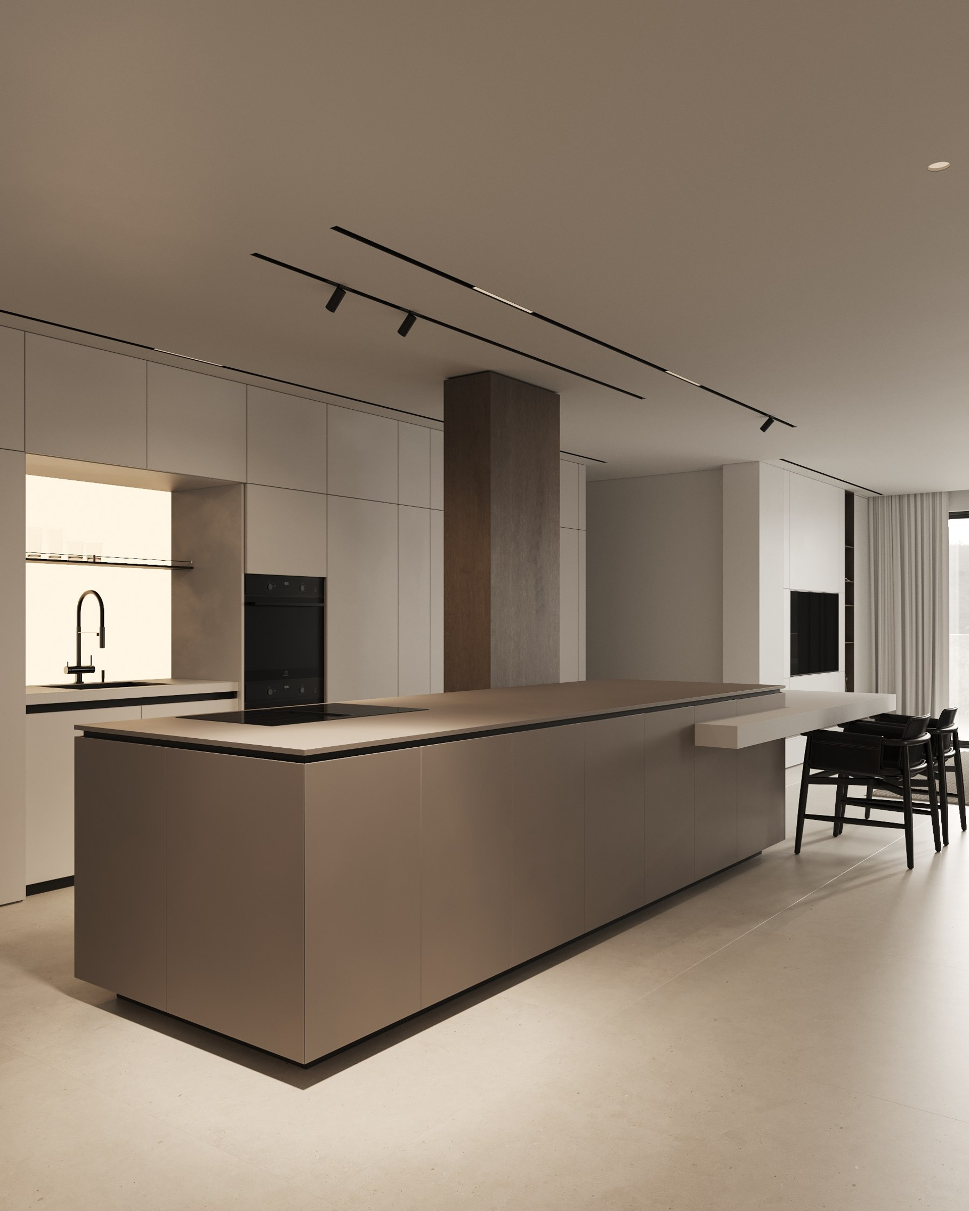 Kitchen and living room