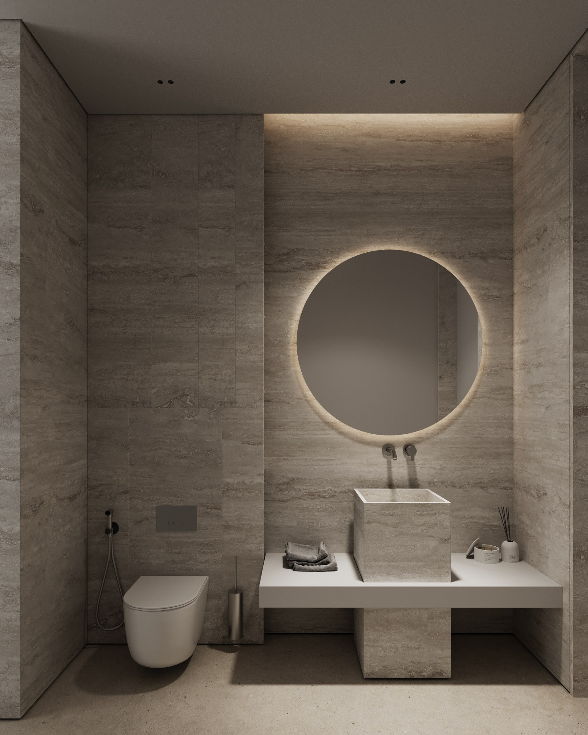 Stone bathroom