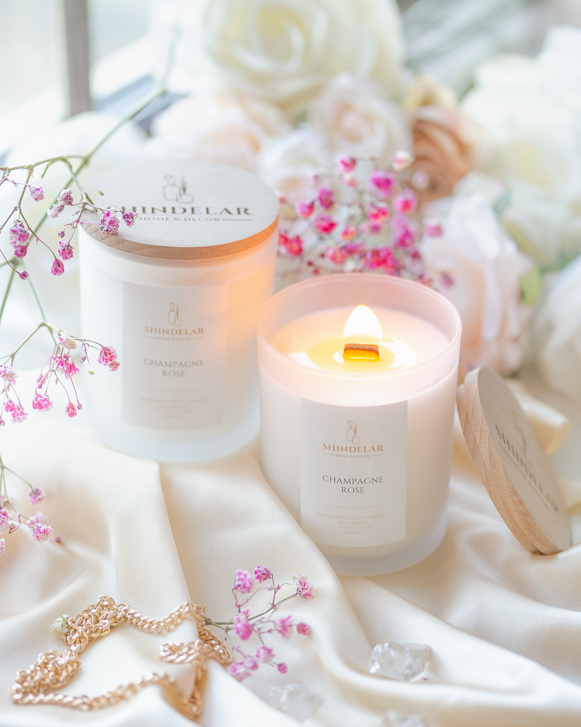 Свечи ароматические. Съёмка с&nbsp;композицией. Для маркетплейсов и&nbsp;соц.сетей