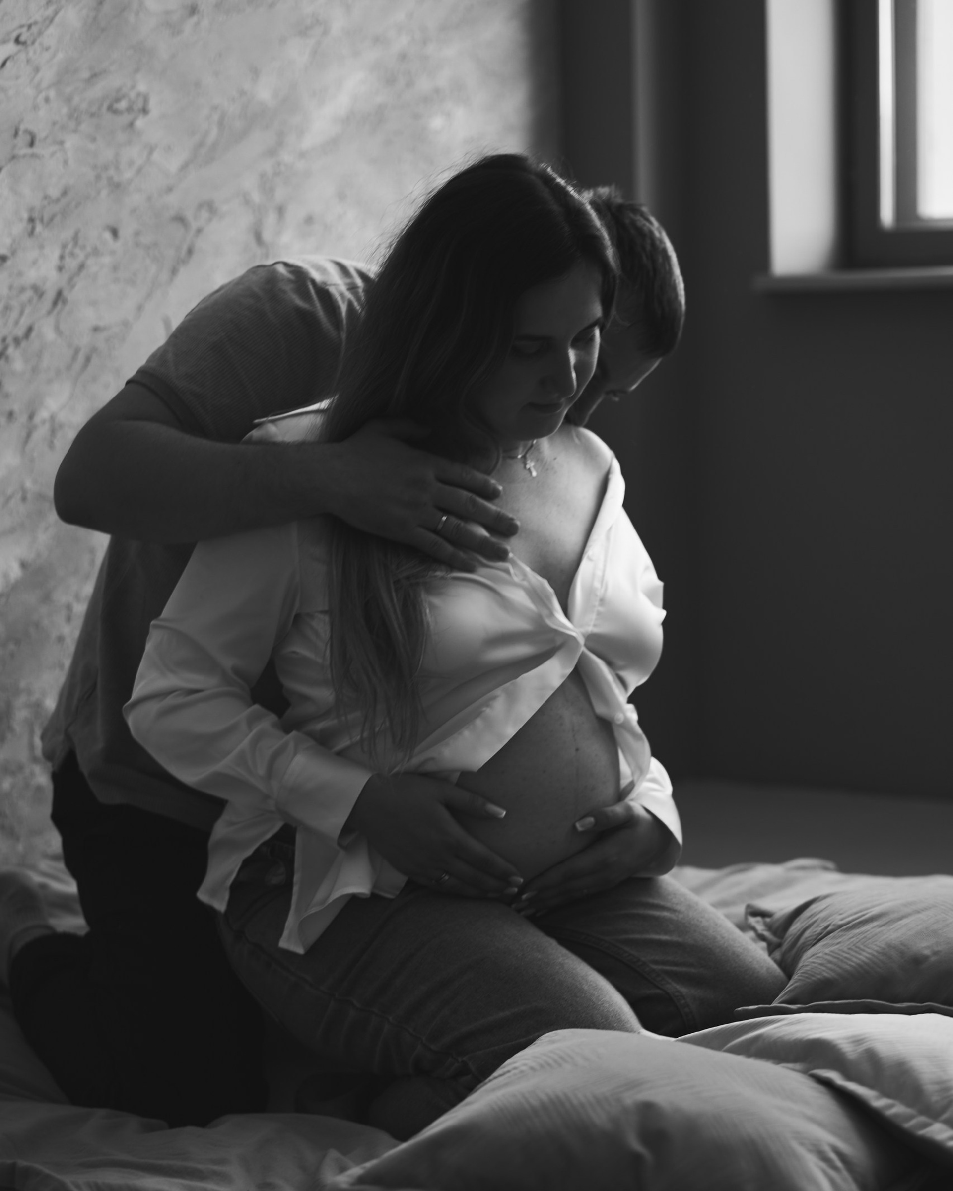 Семейная съемка беременность в&nbsp;студии