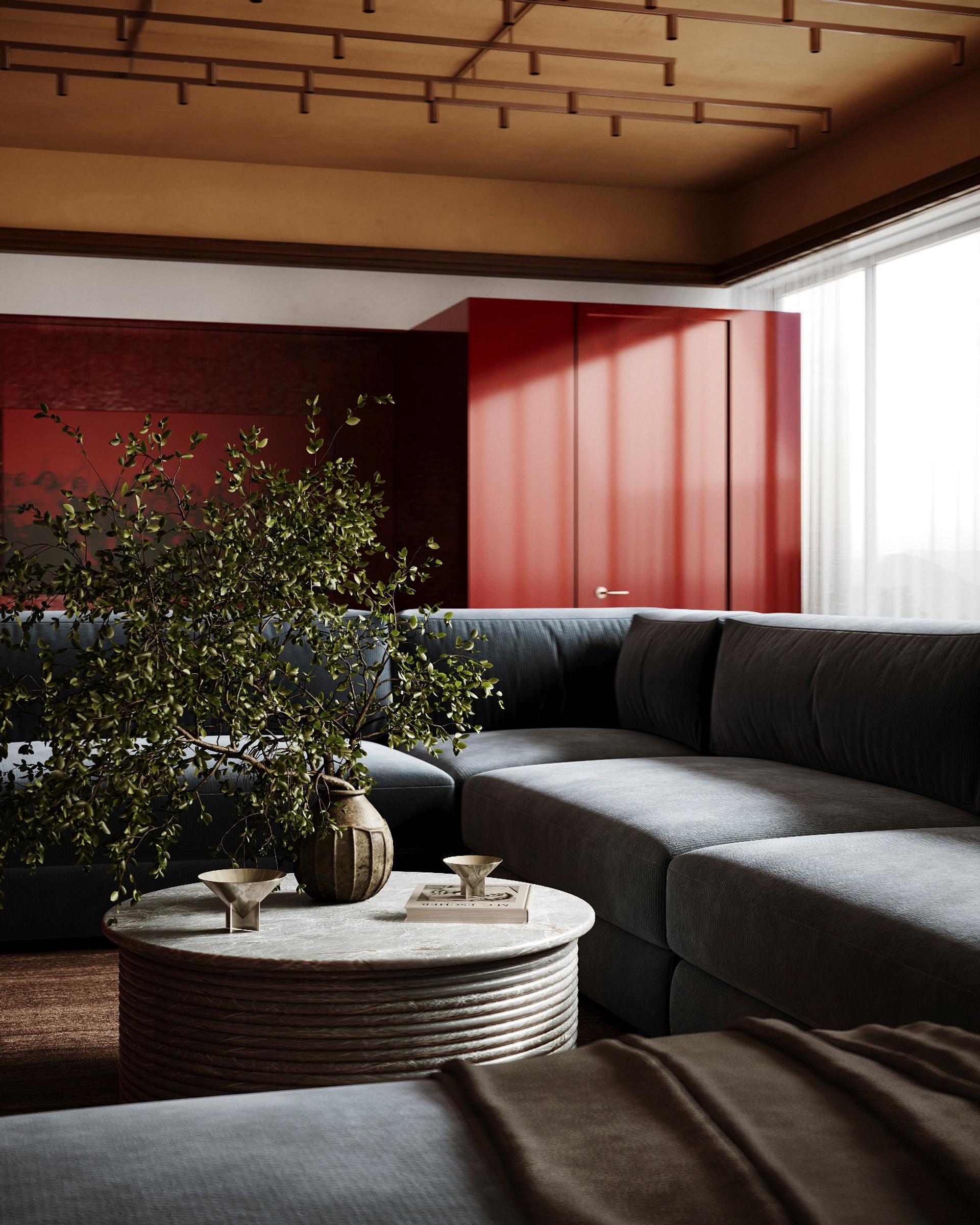 RED SCARLET LOUNGE | 2FORM DESIGN