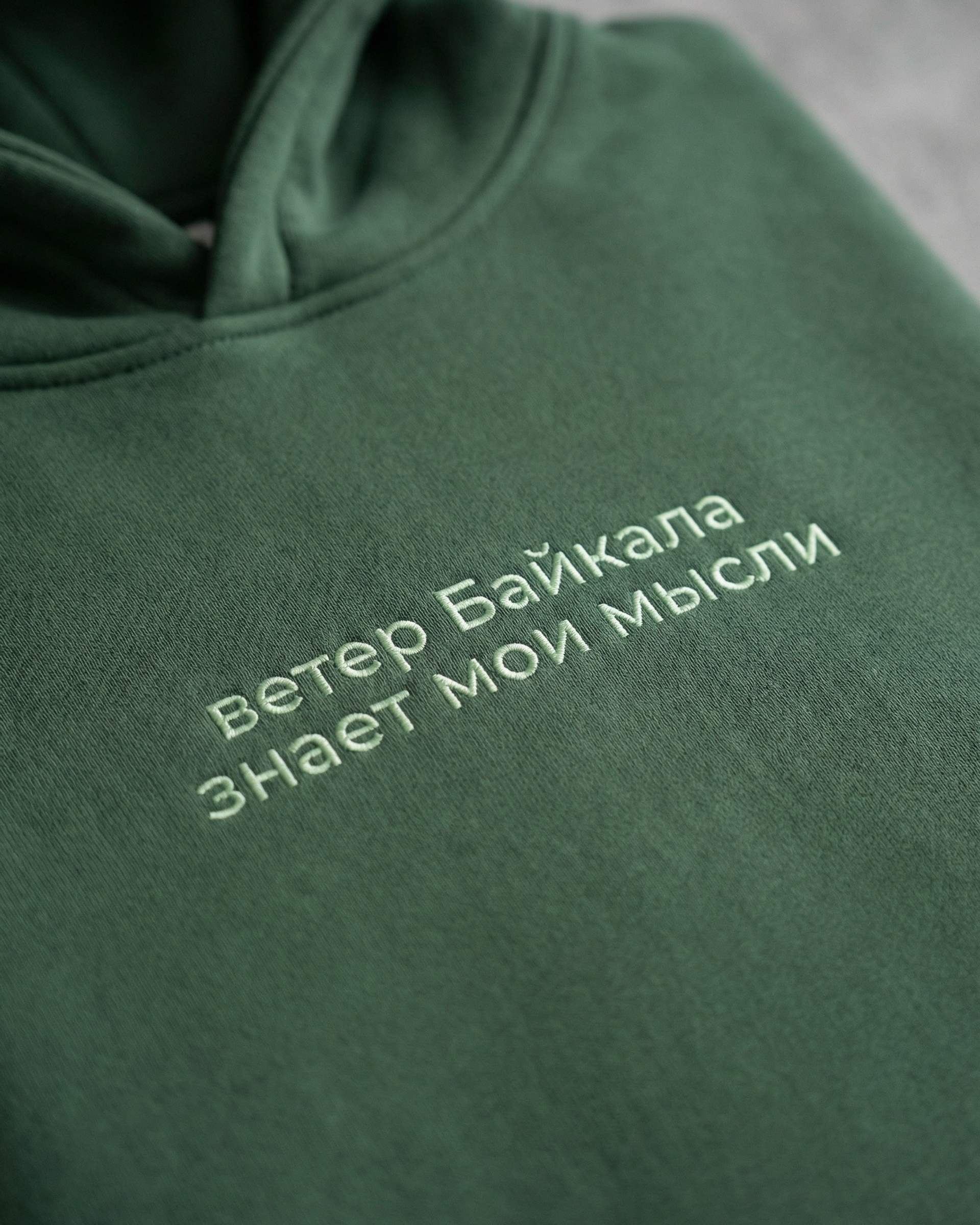 ИИ съёмка Худи с вышивкой о Байкале