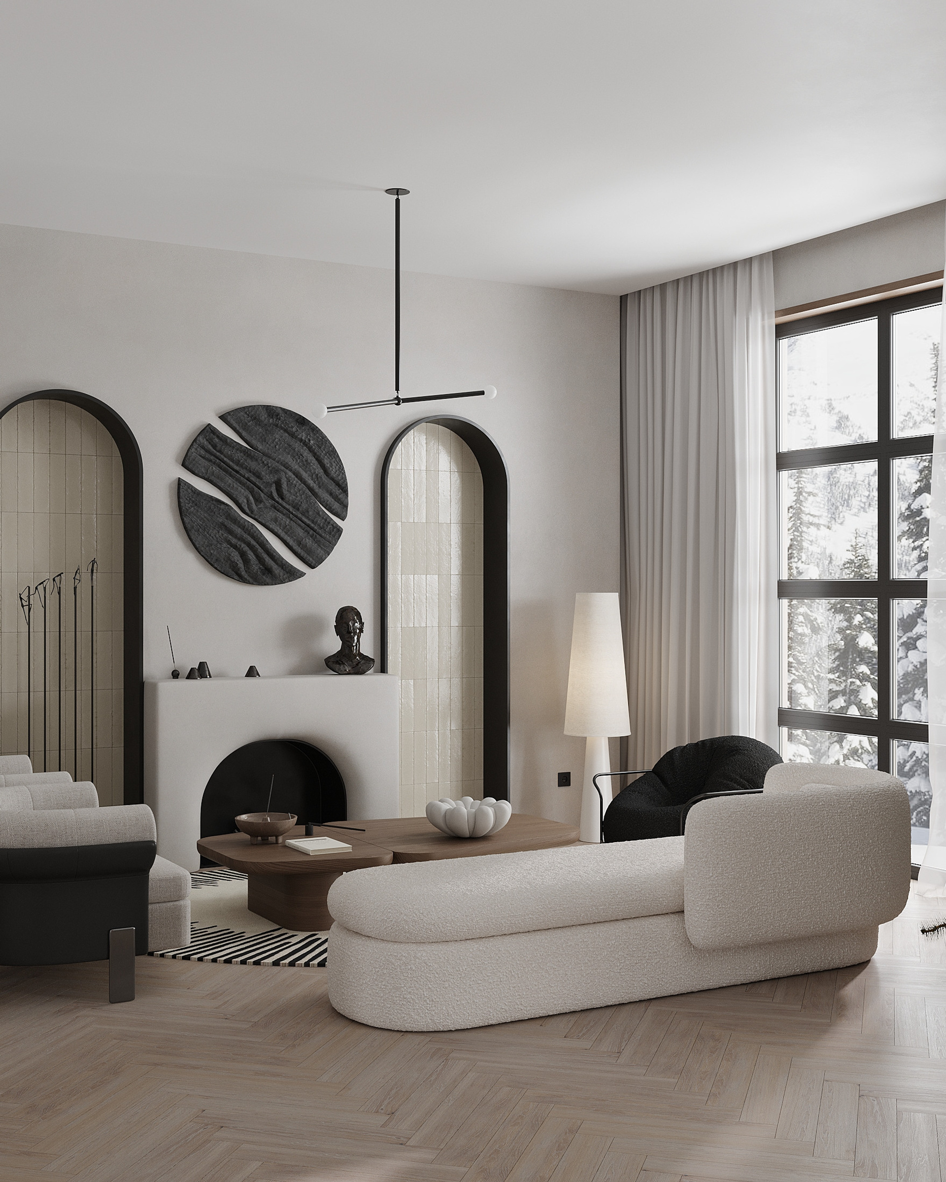 Кухня-гостиная в&nbsp;загородном доме, г.&nbsp;Москва