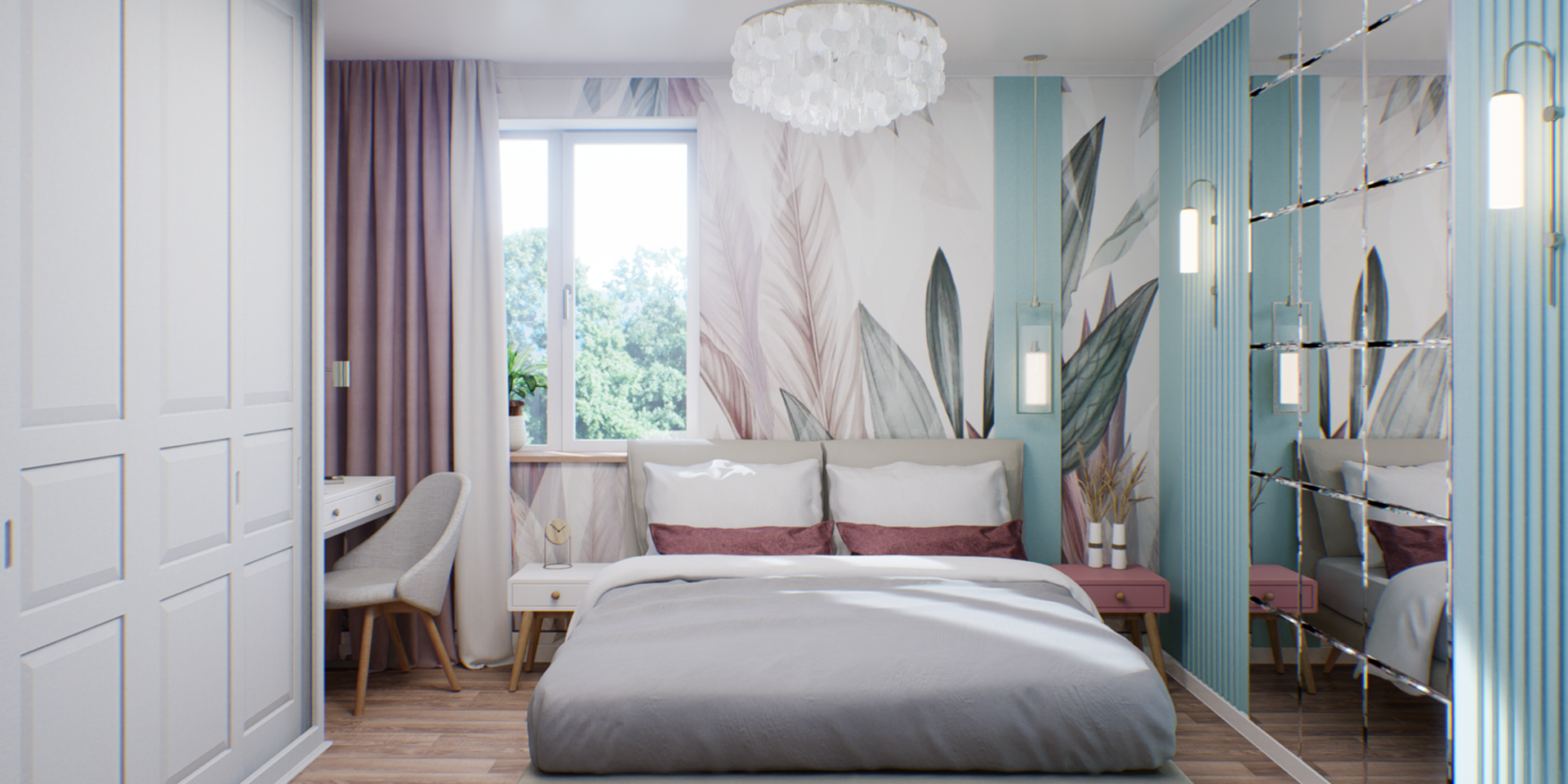 Спальня в стиле эклектика