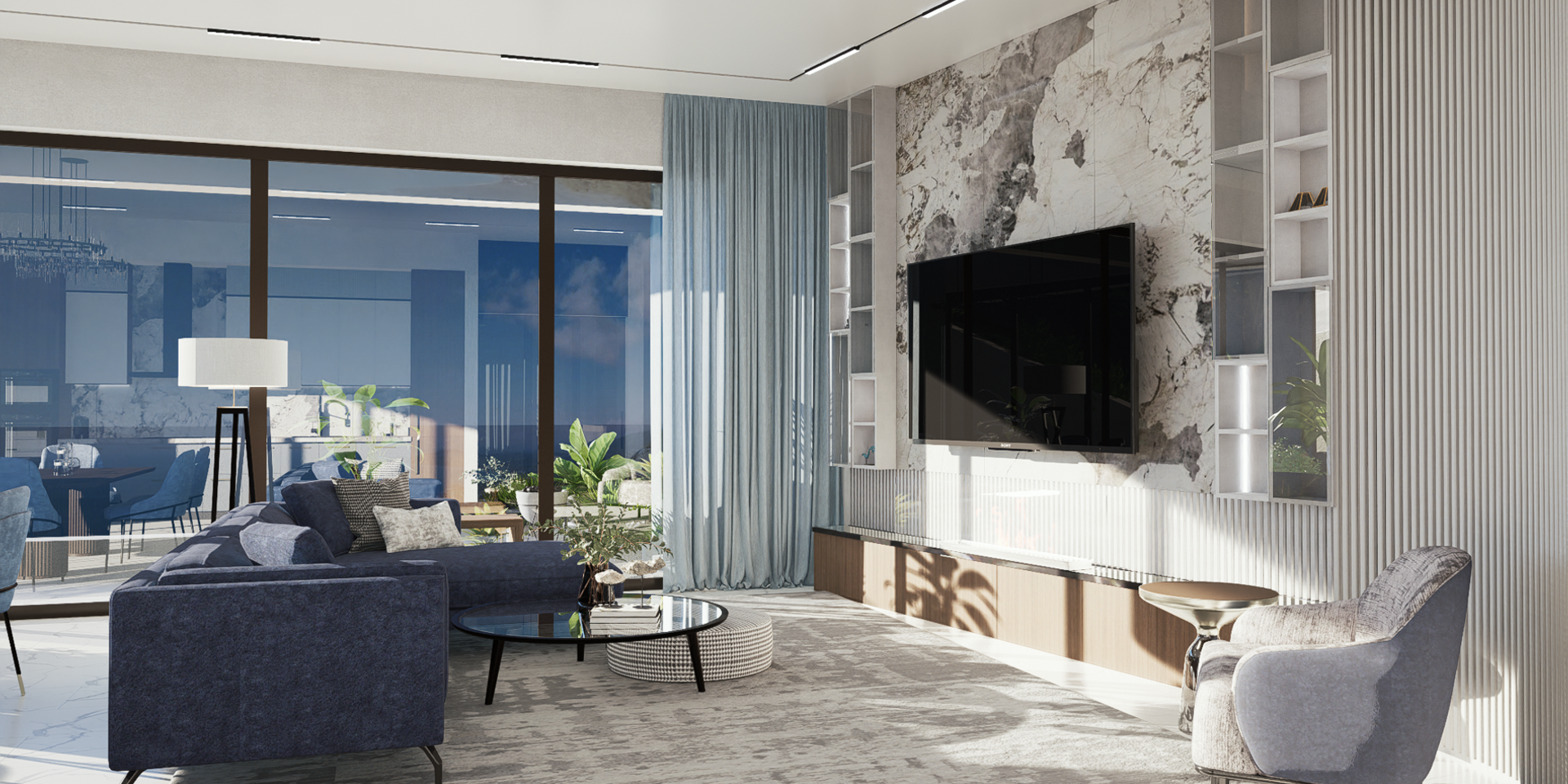 Гостиная в стиле ар-деко