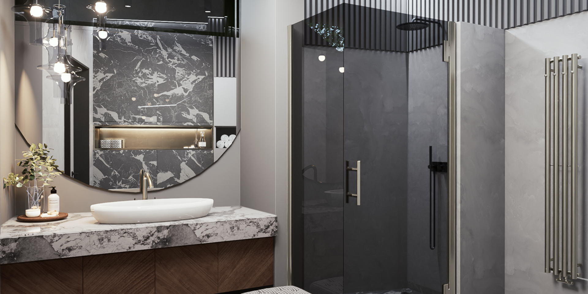 Санузел вилла в стиле ар-деко