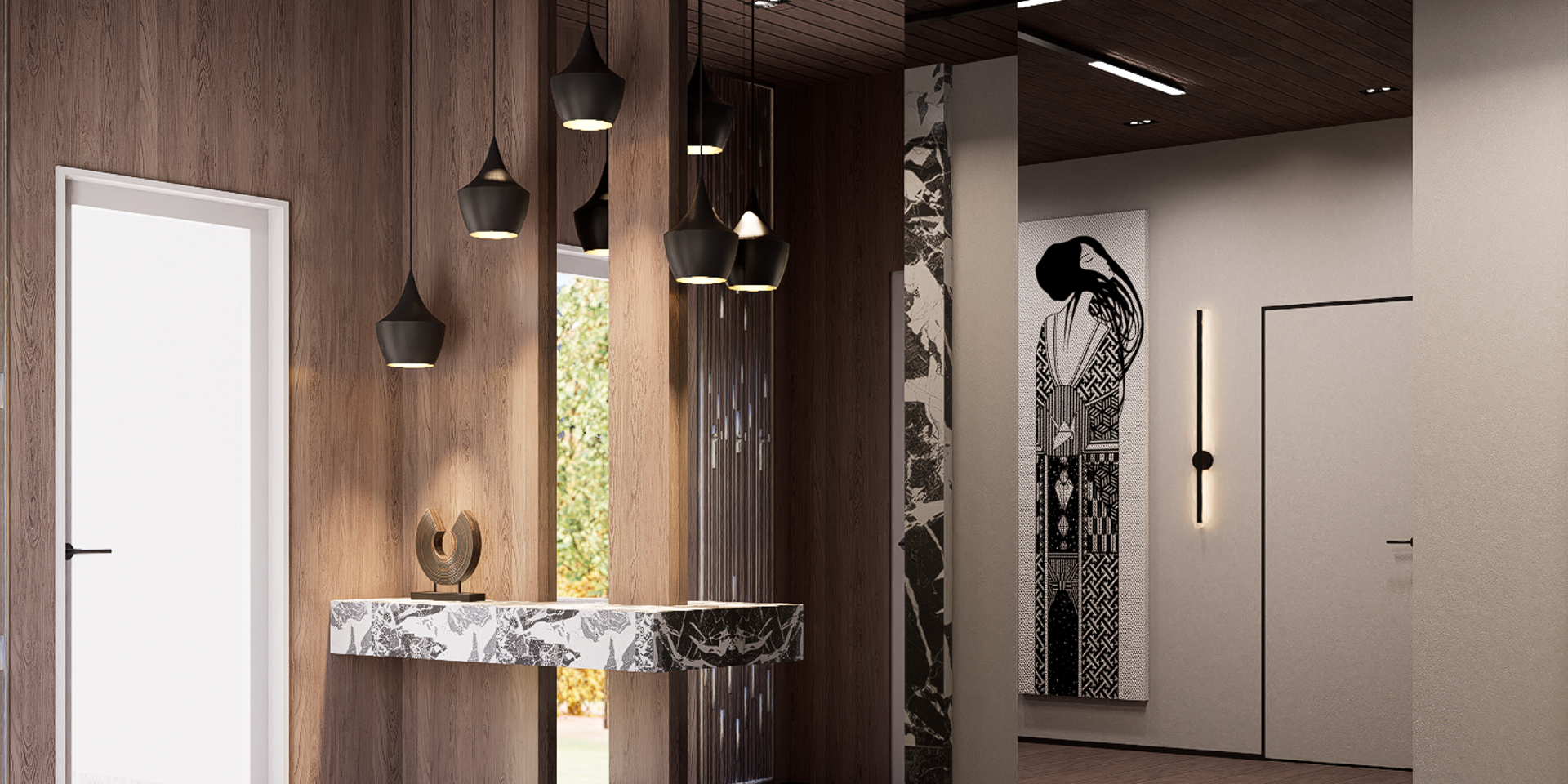 Интерьер дома с восточным минимализмом