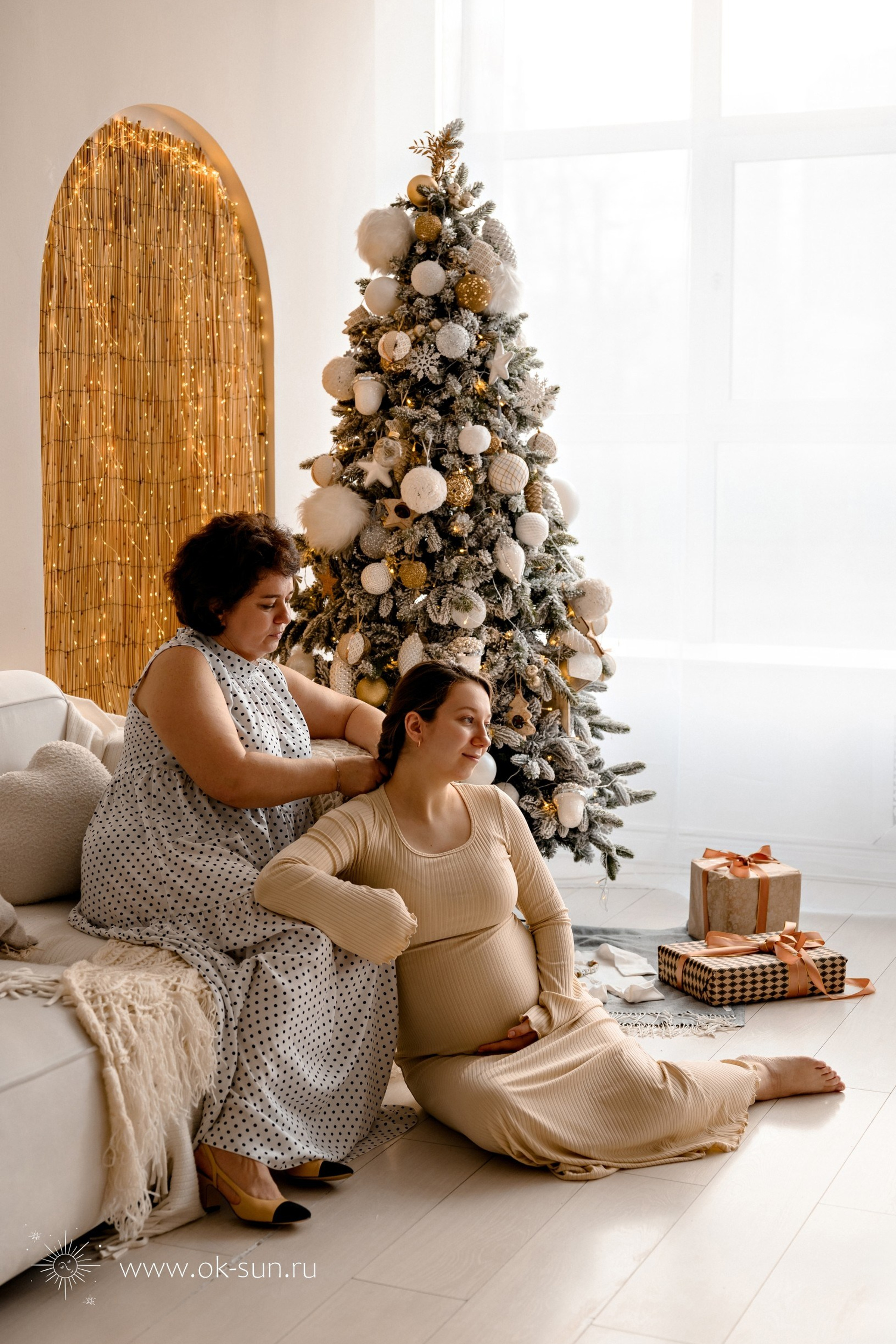 Новогодняя фотосессия беременности