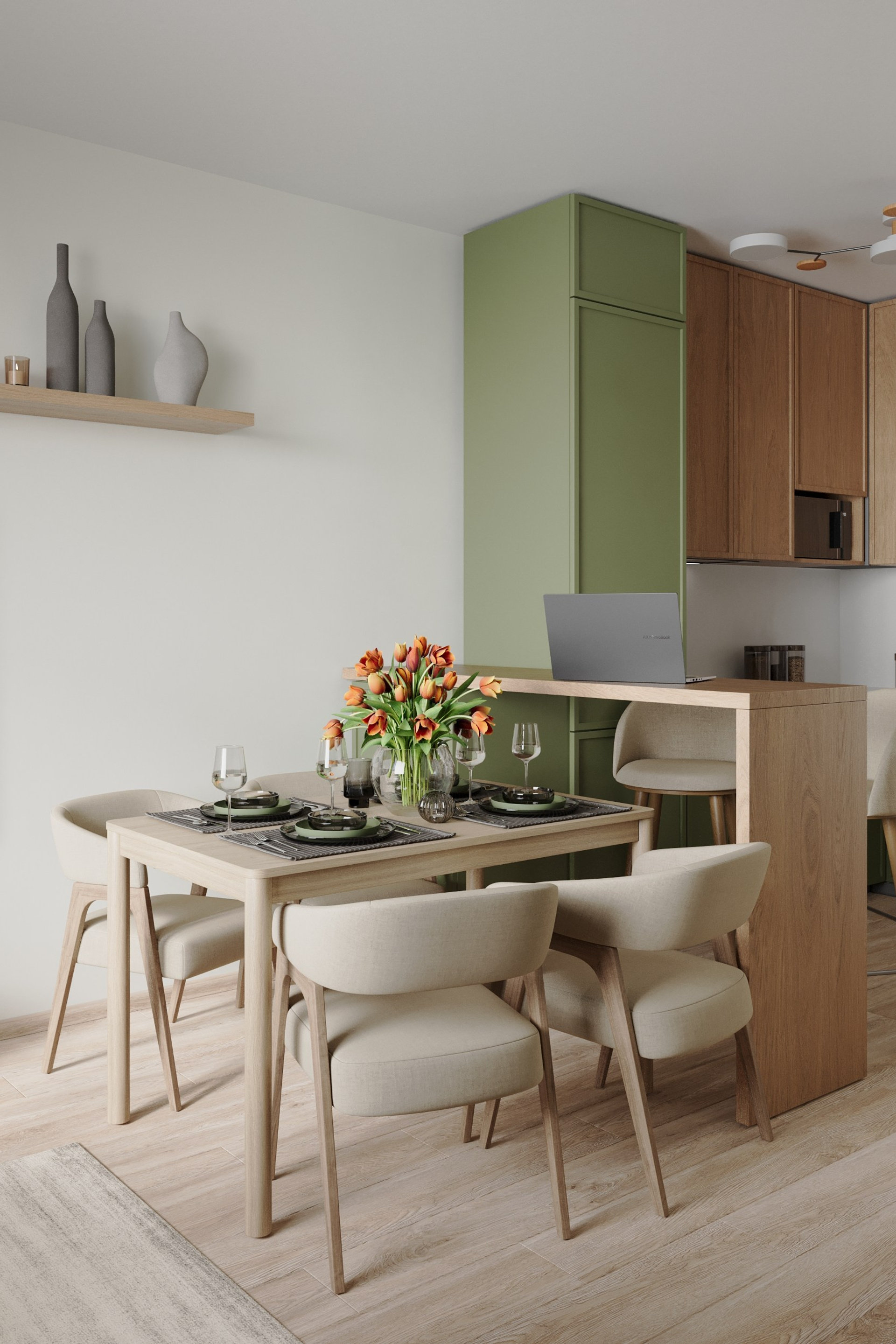 1 комн. квартира с простым наполнением