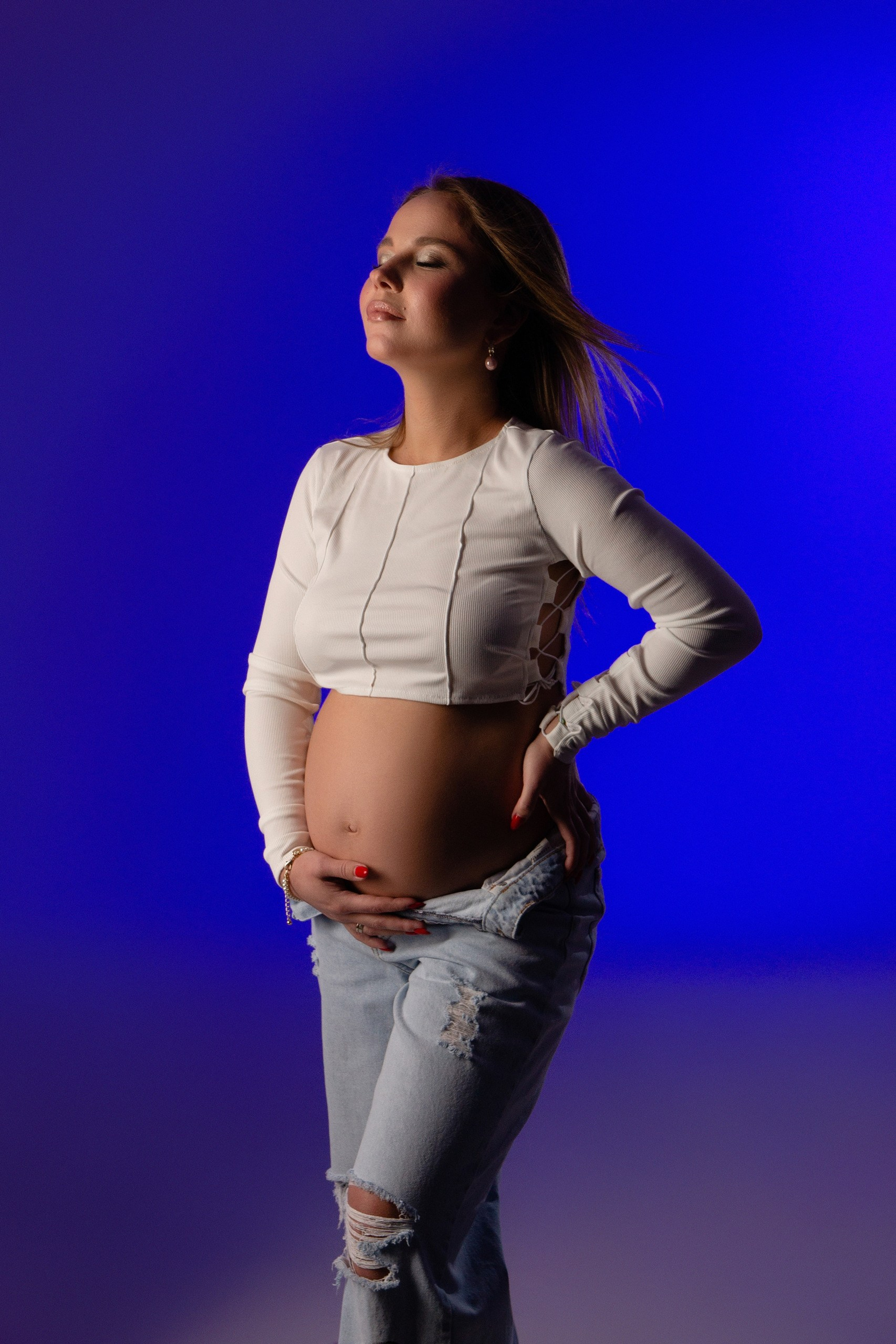 Топ на шнуровке белый