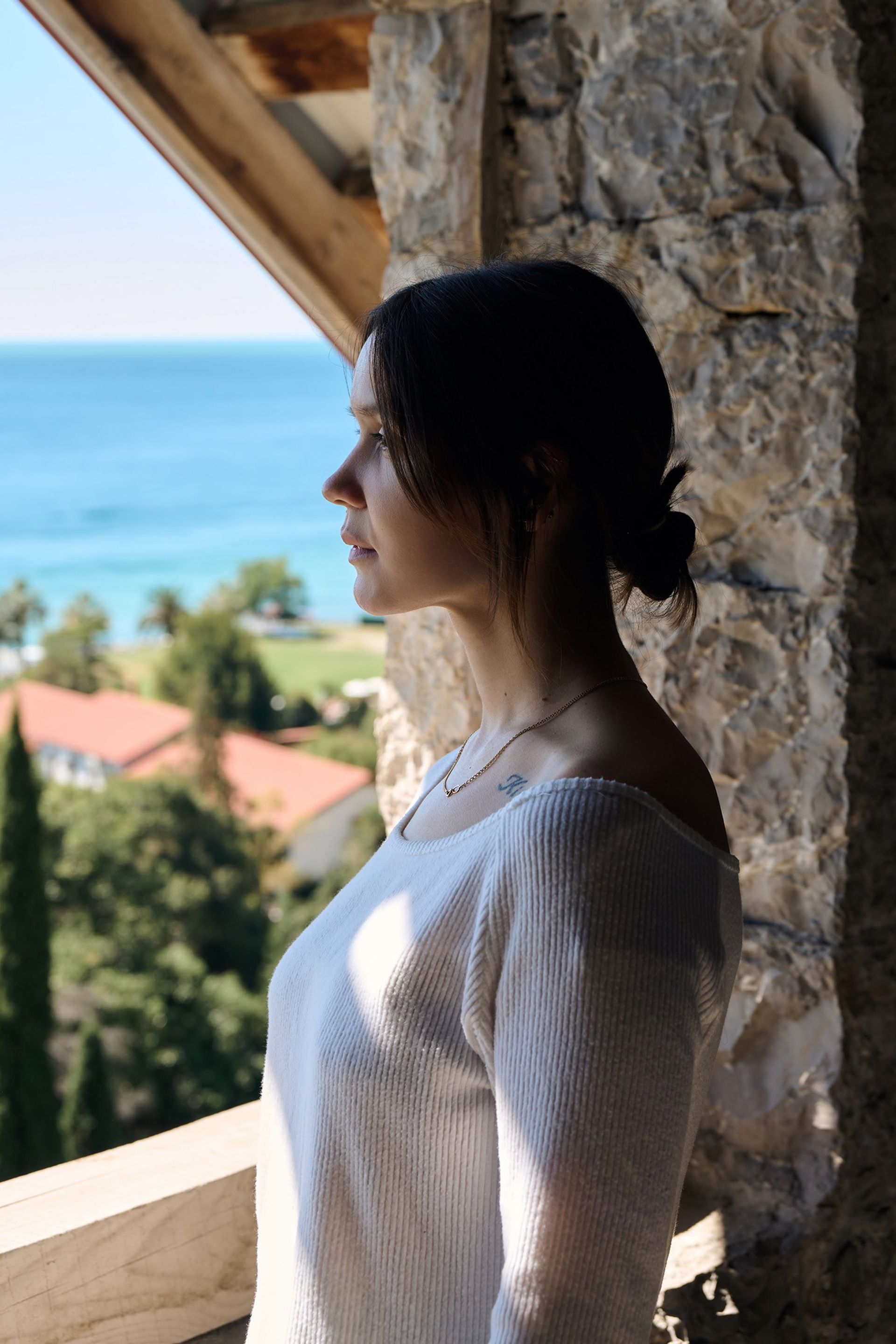 Уличная фотосессия для женщины в парке