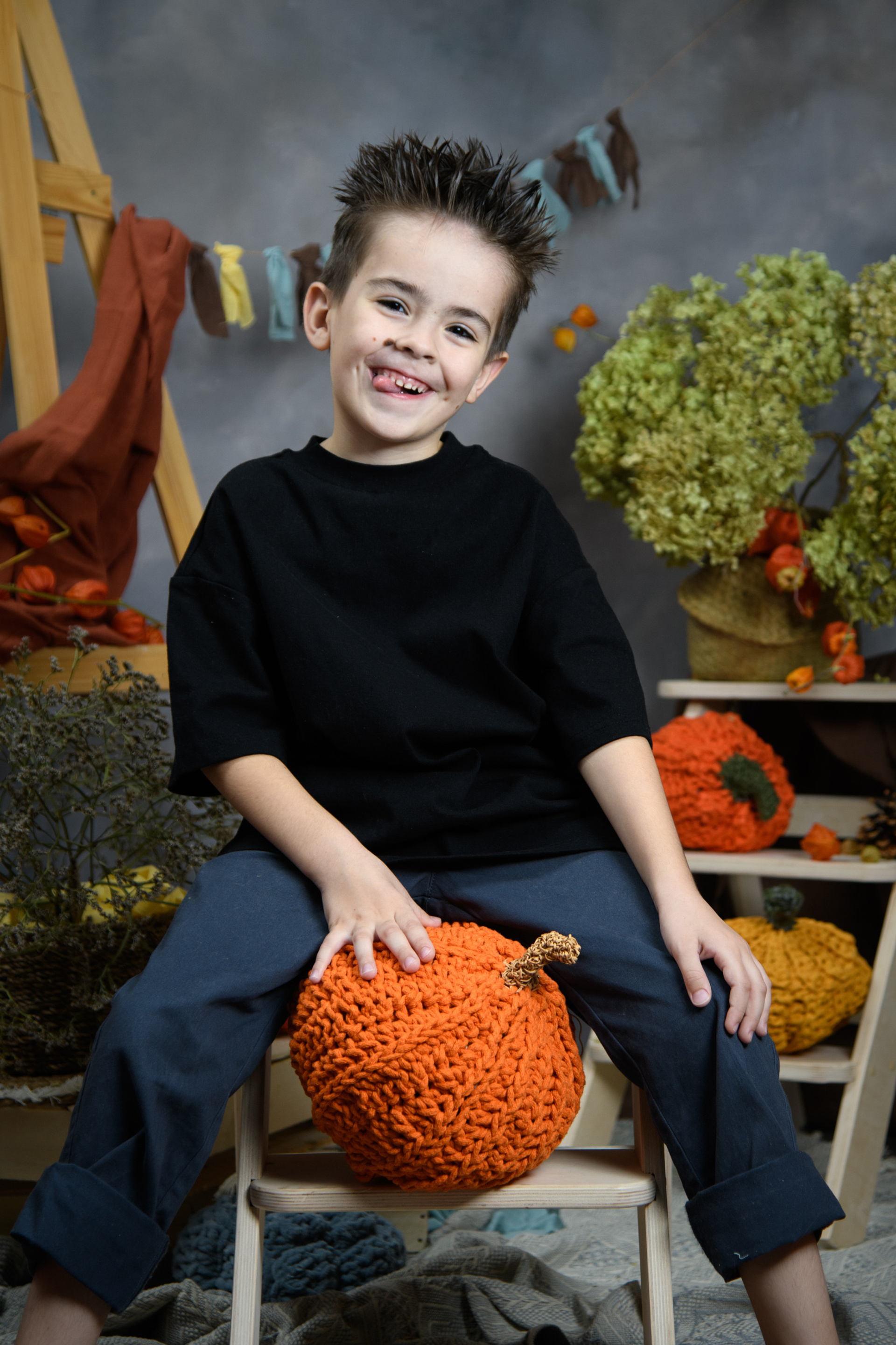 Творческая съемка с тыквами