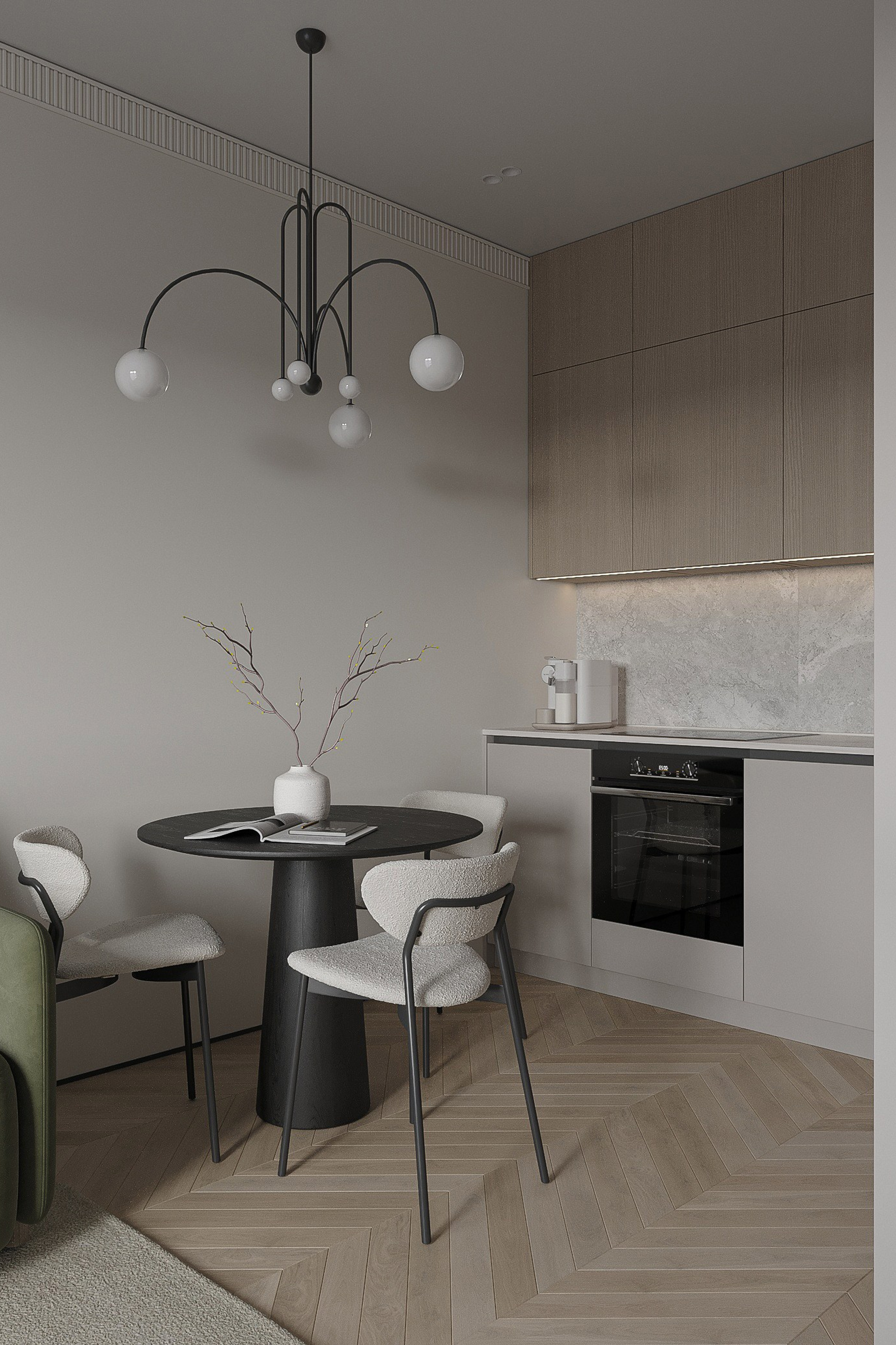 Дизайн интерьера таунхауса — 65 м² в Удача Юго-Запад