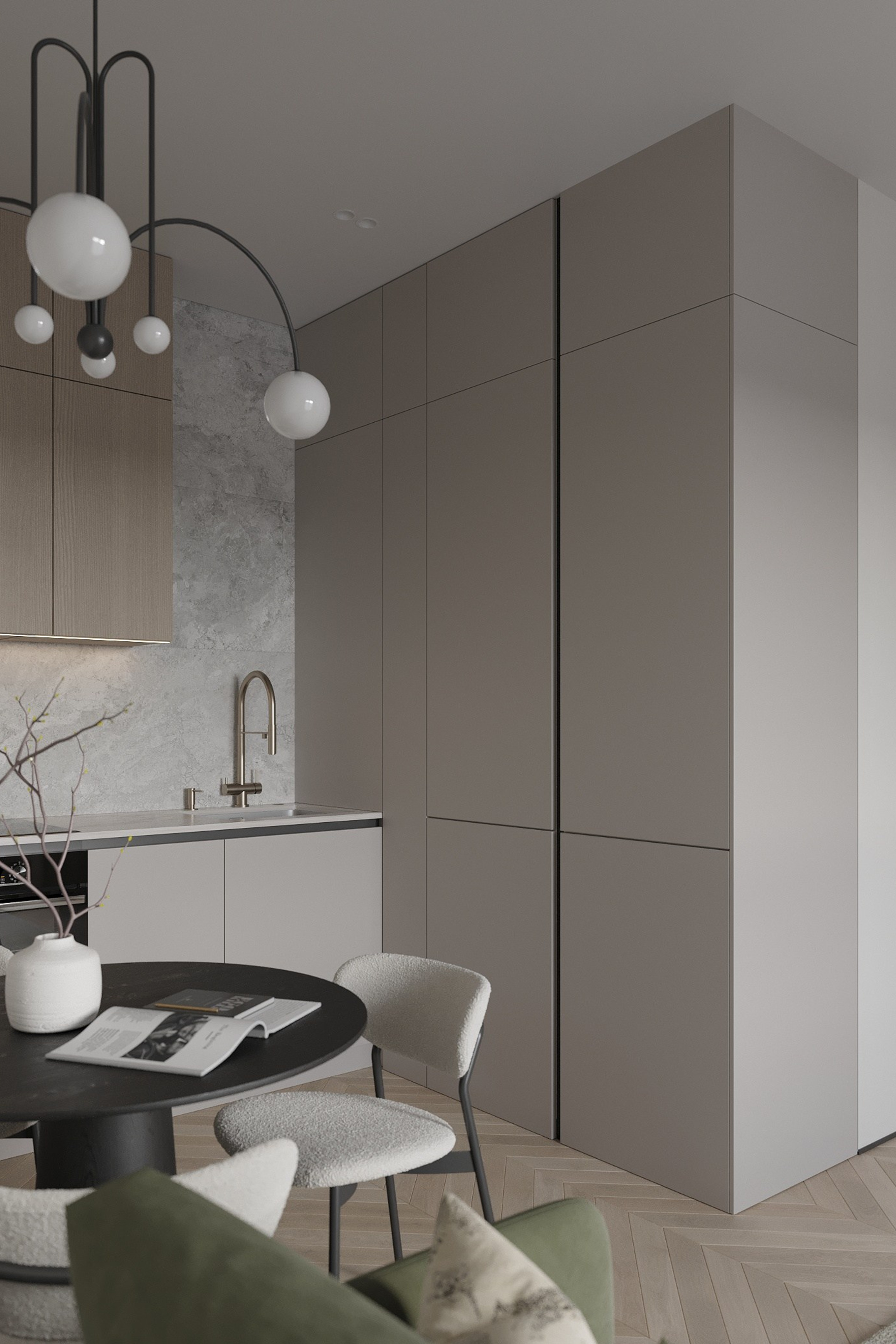Дизайн интерьера таунхауса — 65 м² в Удача Юго-Запад